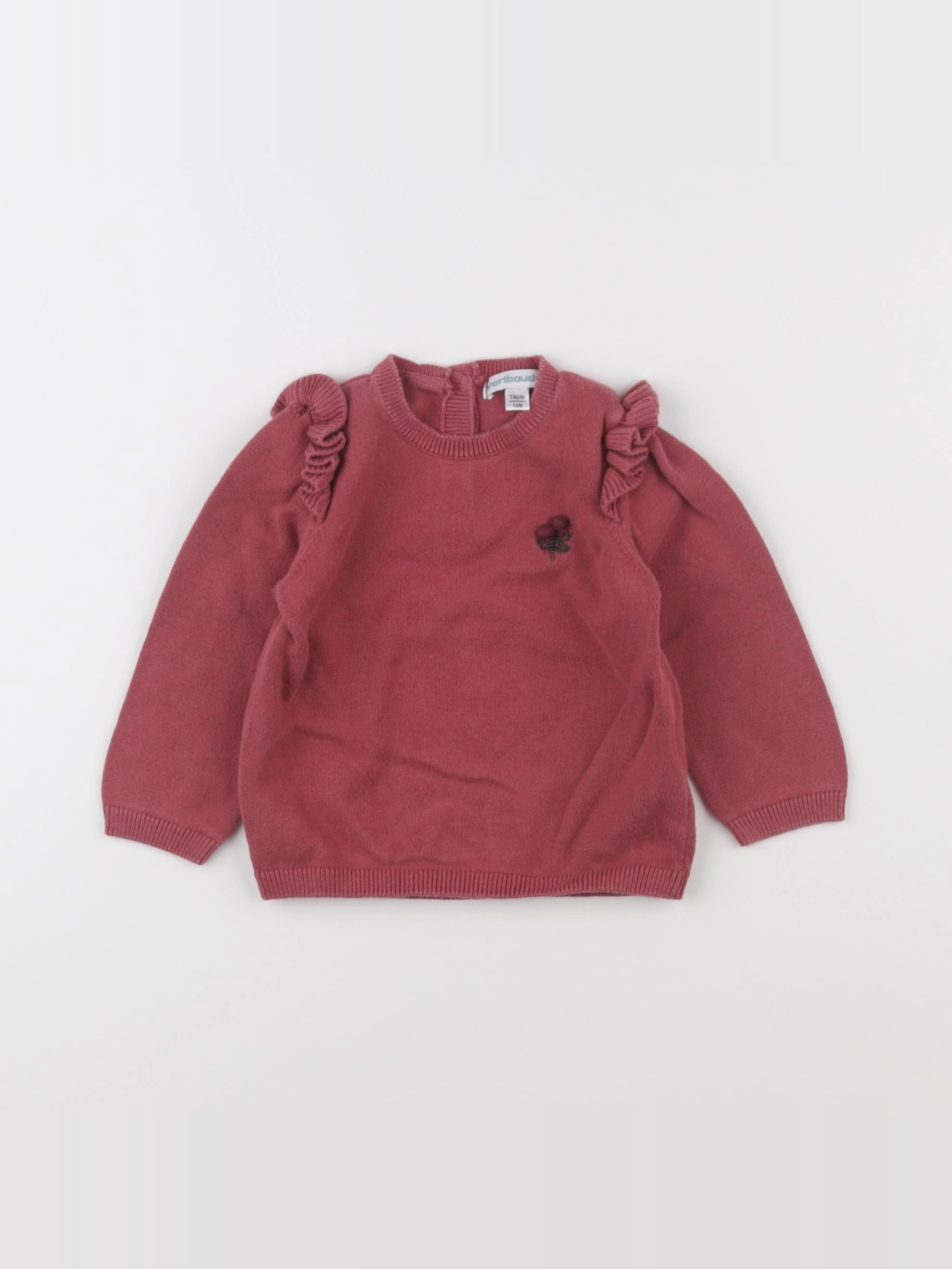 Vertbaudet - pull rose - 12 mois