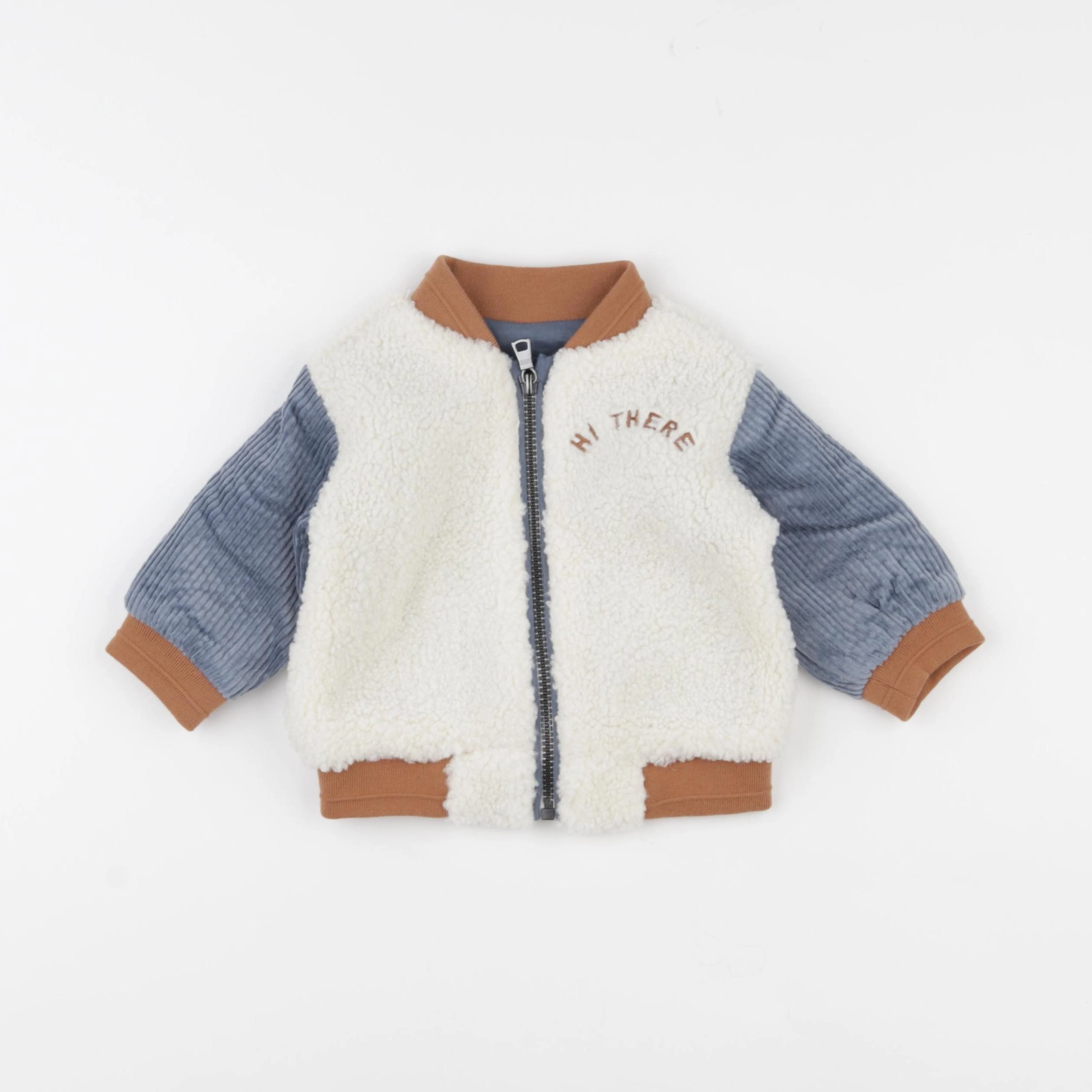 Marks & Spencer  - veste bleu, beige - 3/6 mois