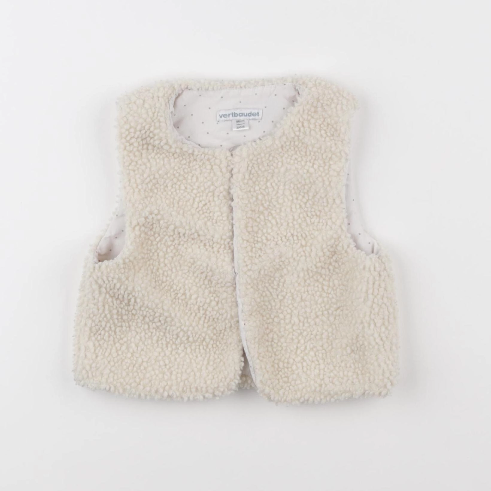 Vertbaudet - gilet beige - 2 ans