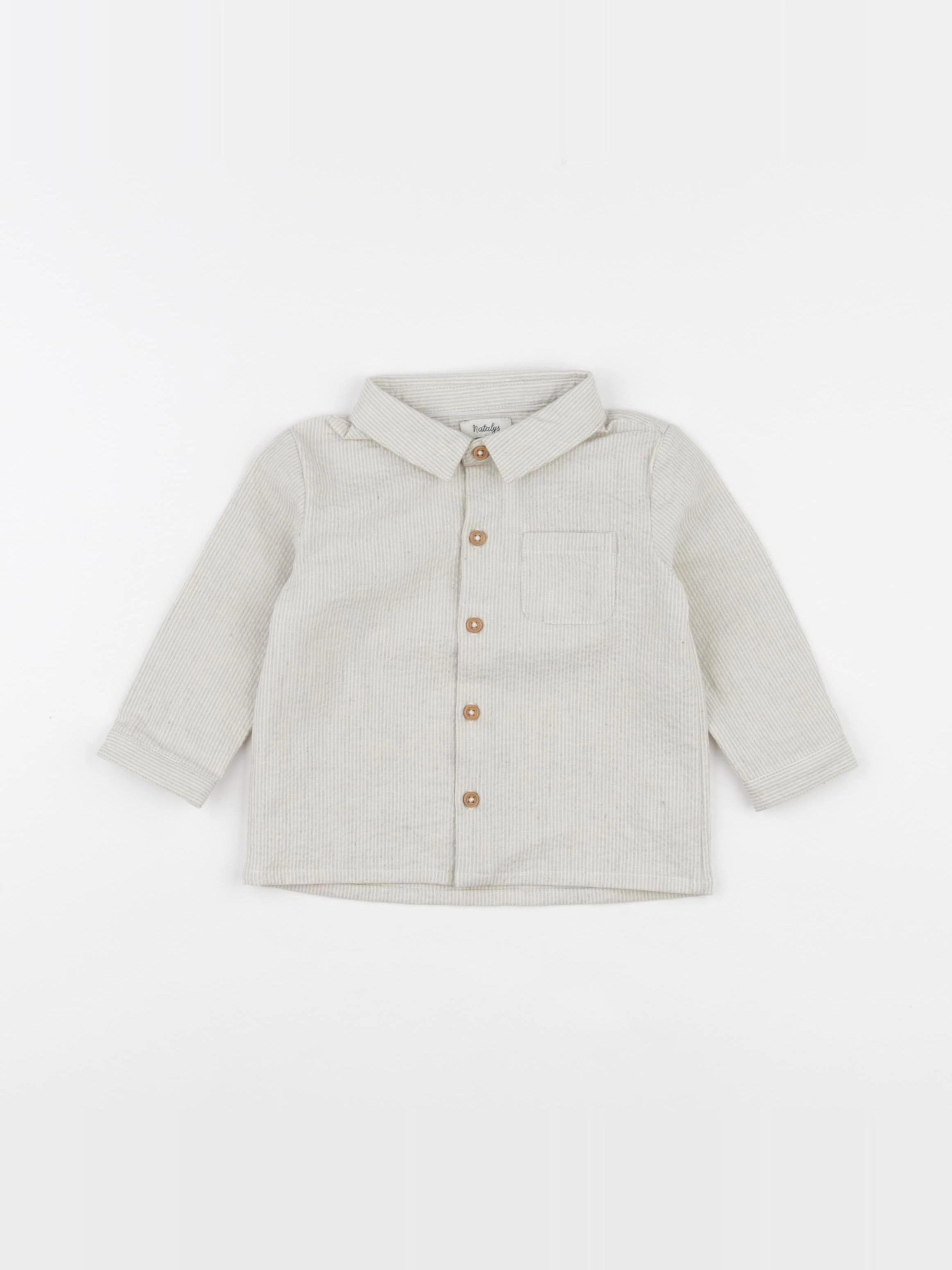 Natalys - chemise beige - 6 mois