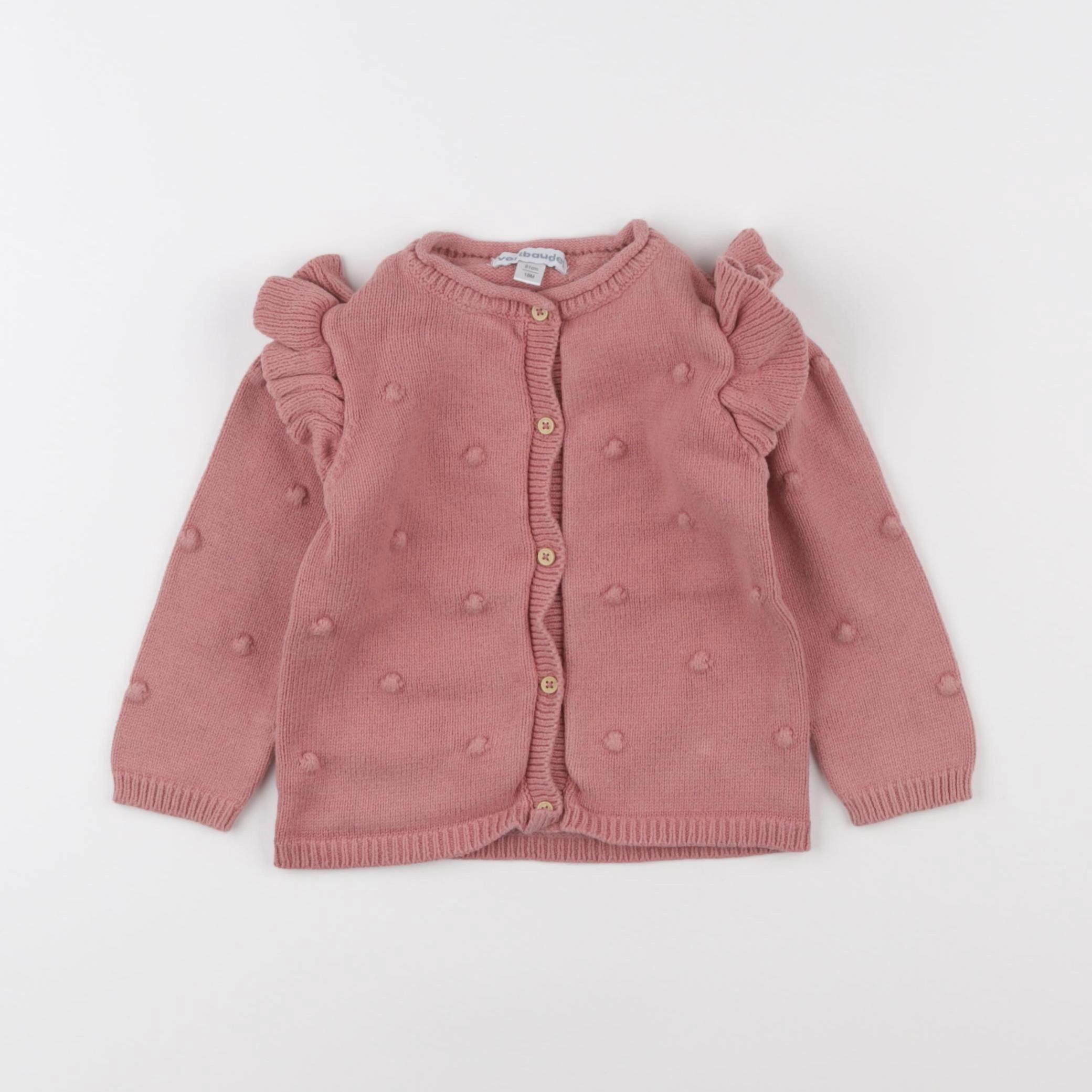 Vertbaudet - gilet rose - 18 mois
