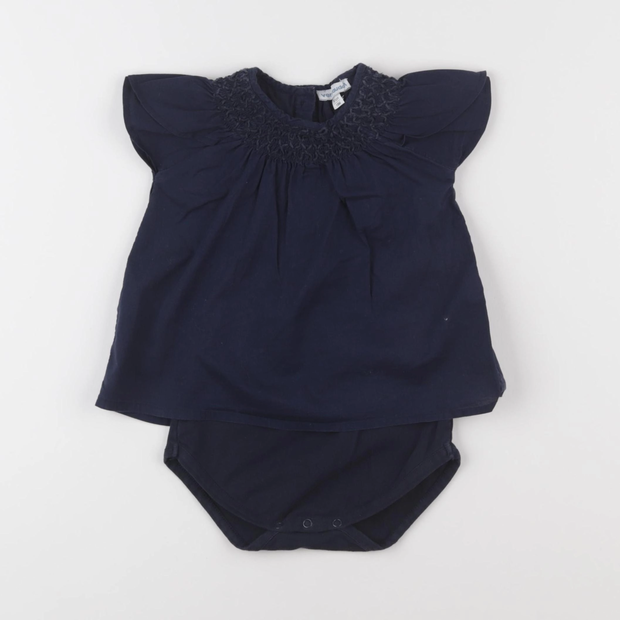 Vertbaudet - body blouse bleu - 18 mois
