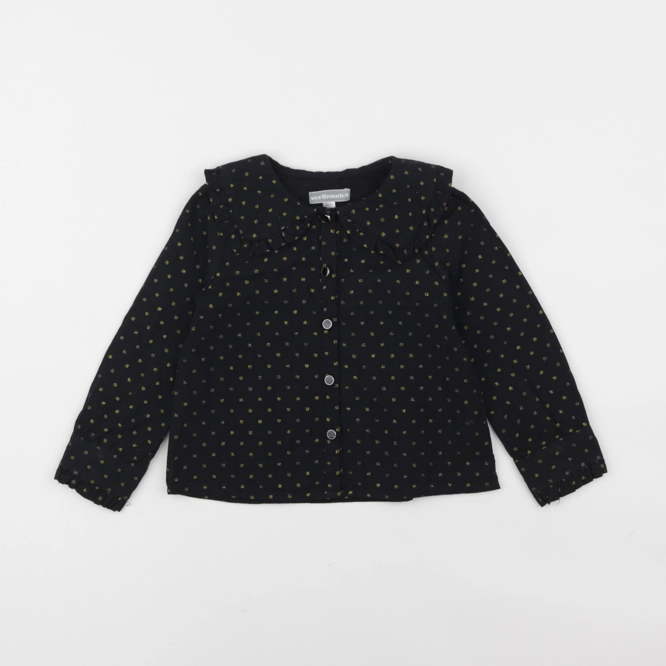 Vertbaudet - blouse noir, or - 3 ans