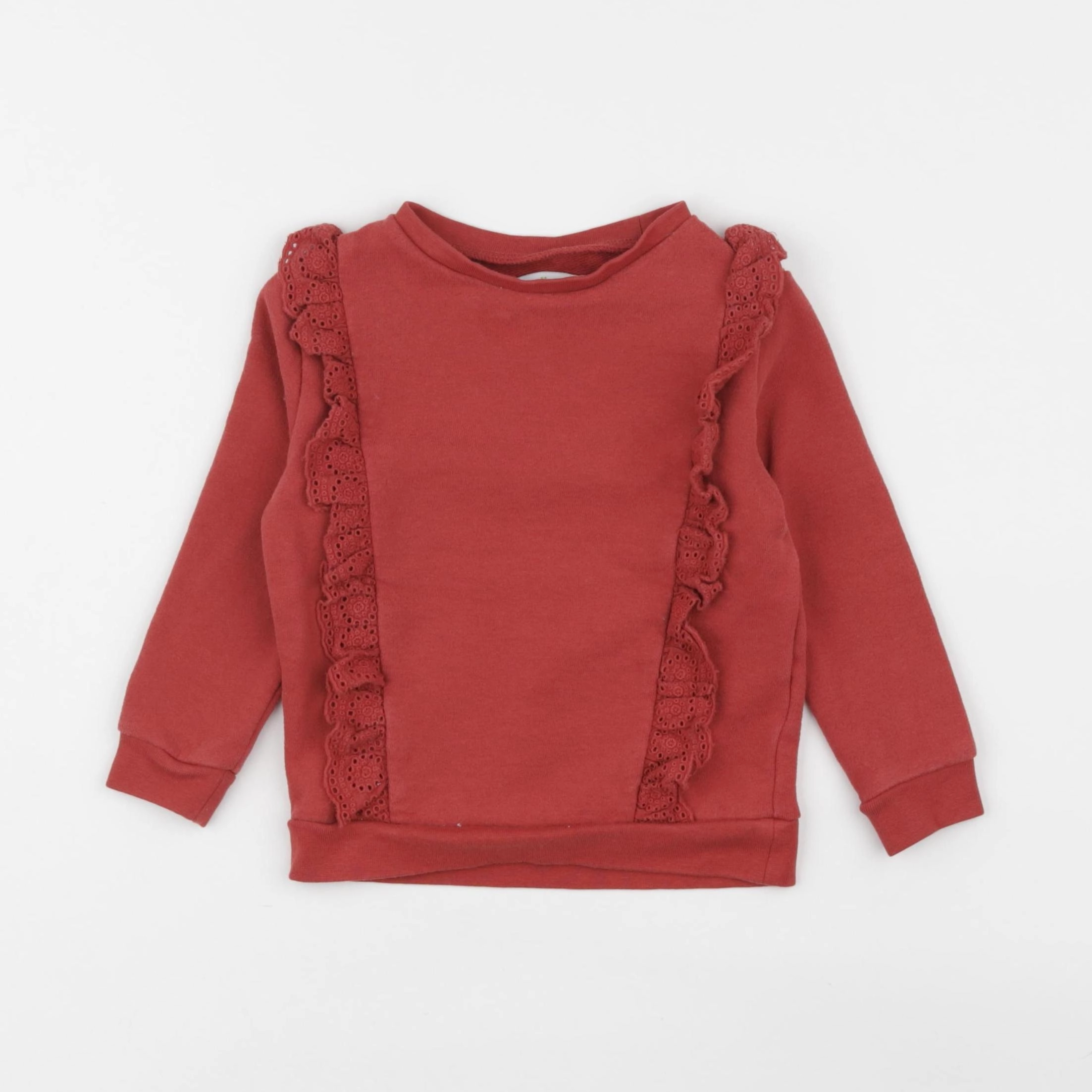 Vertbaudet - sweat rouge - 3 ans