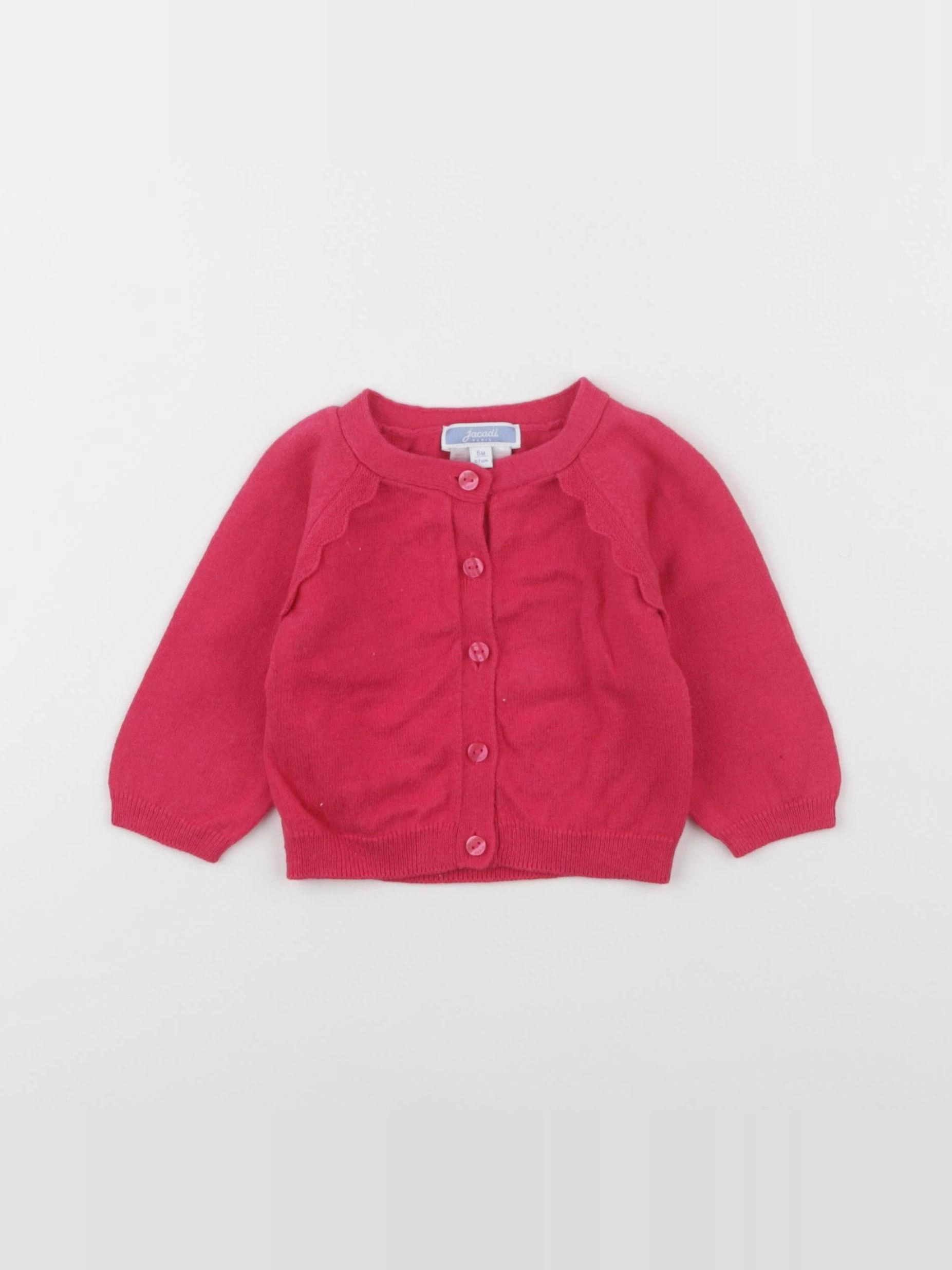 Jacadi - gilet rose - 6 mois