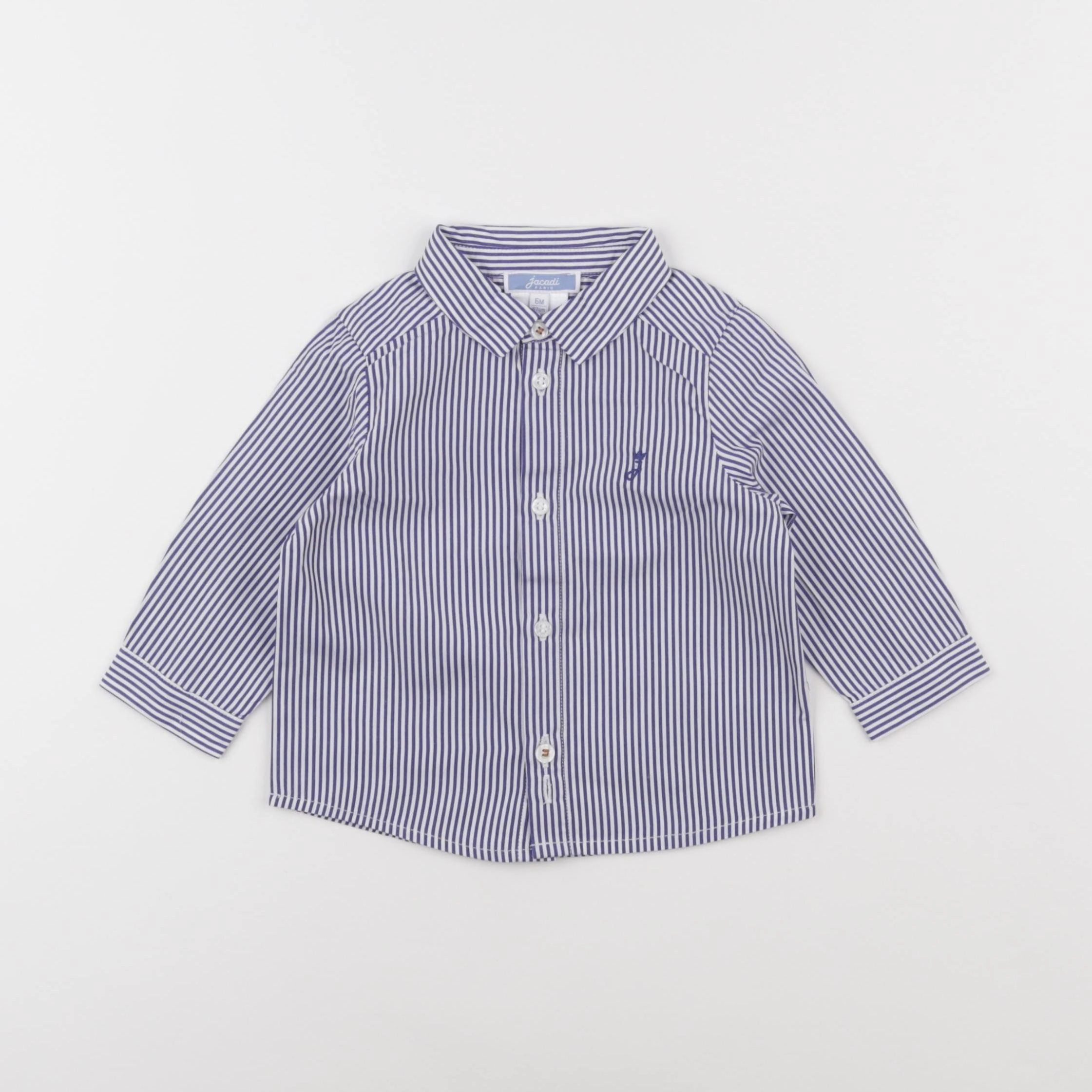 Jacadi - chemise bleu, blanc - 6 mois