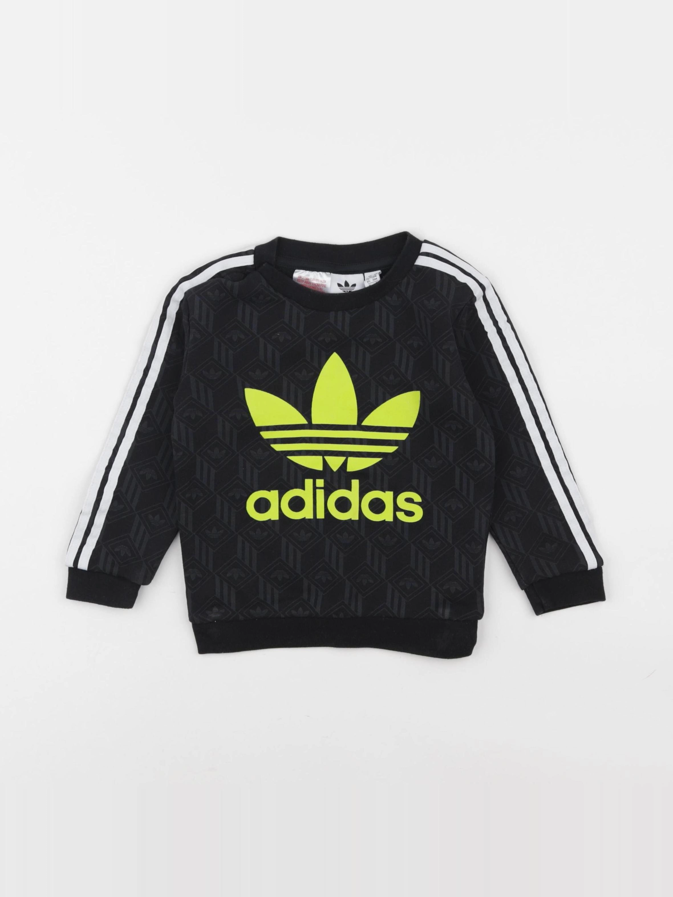Adidas - sweat noir - 12/18 mois