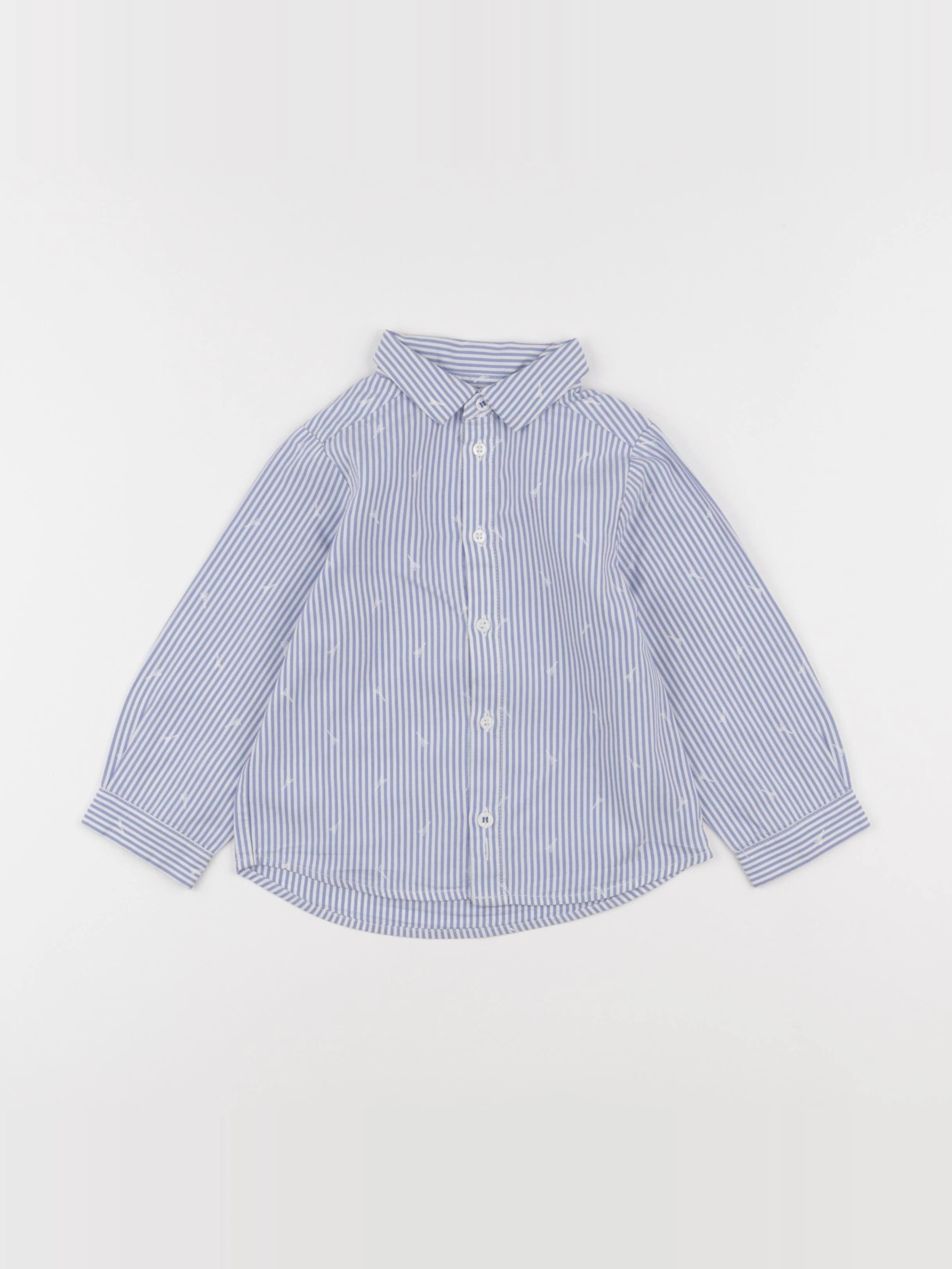 Jacadi - chemise blanc, bleu - 24 mois