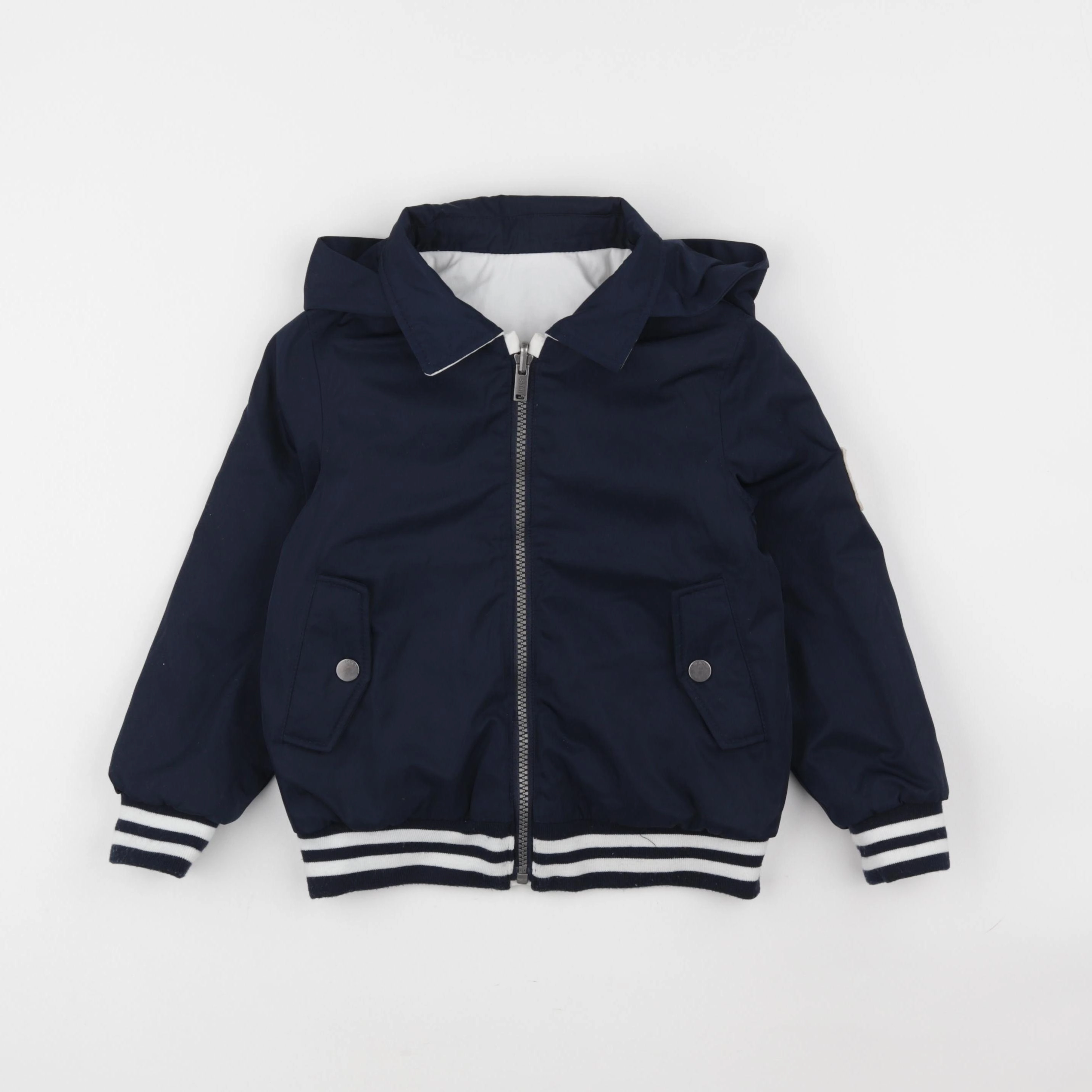 IKKS - veste réversible bleu - 4 ans