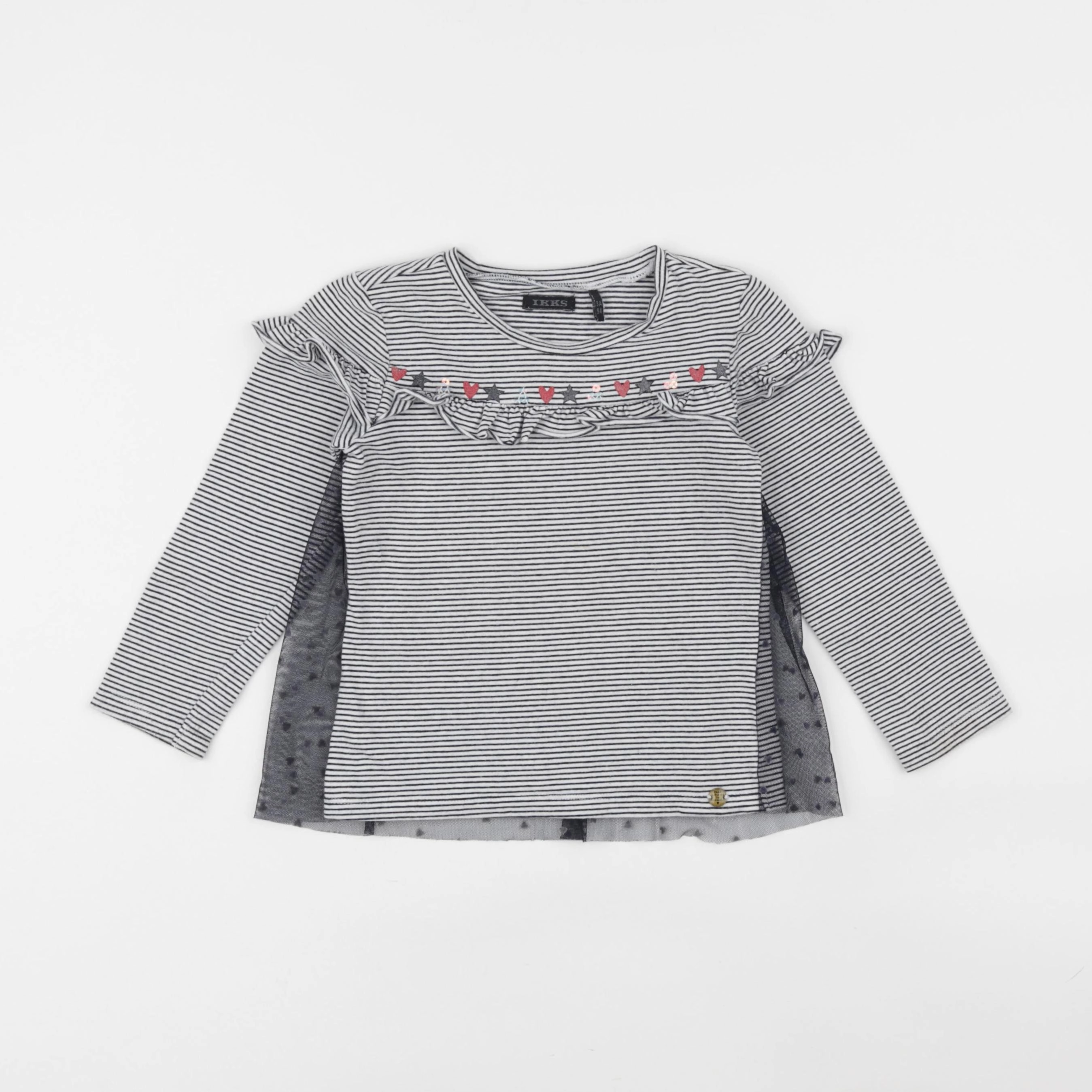 IKKS - tee-shirt blanc, bleu - 3 ans