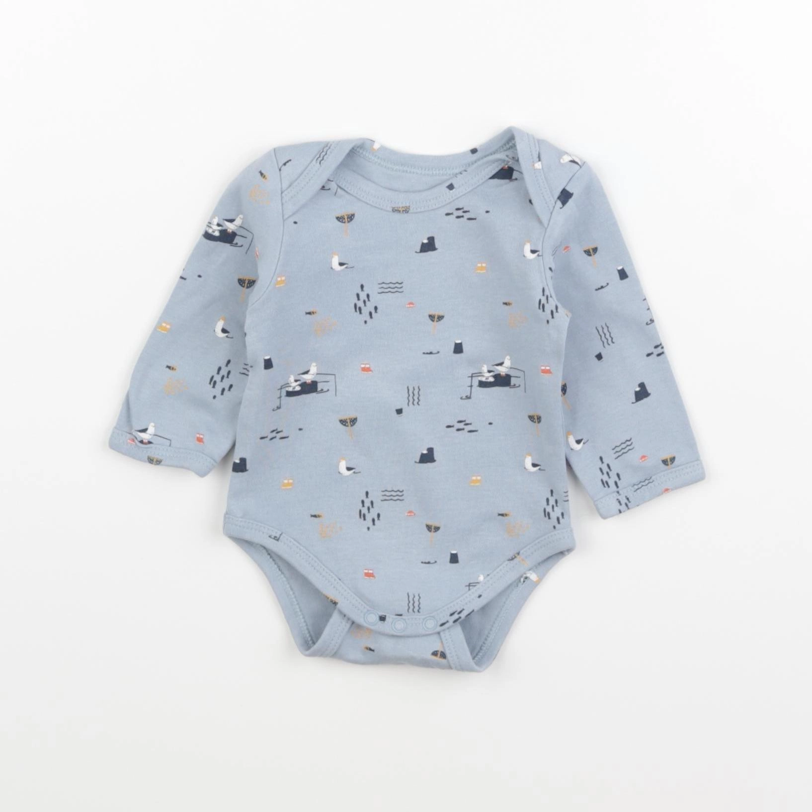 Vertbaudet - body bleu - 3 mois