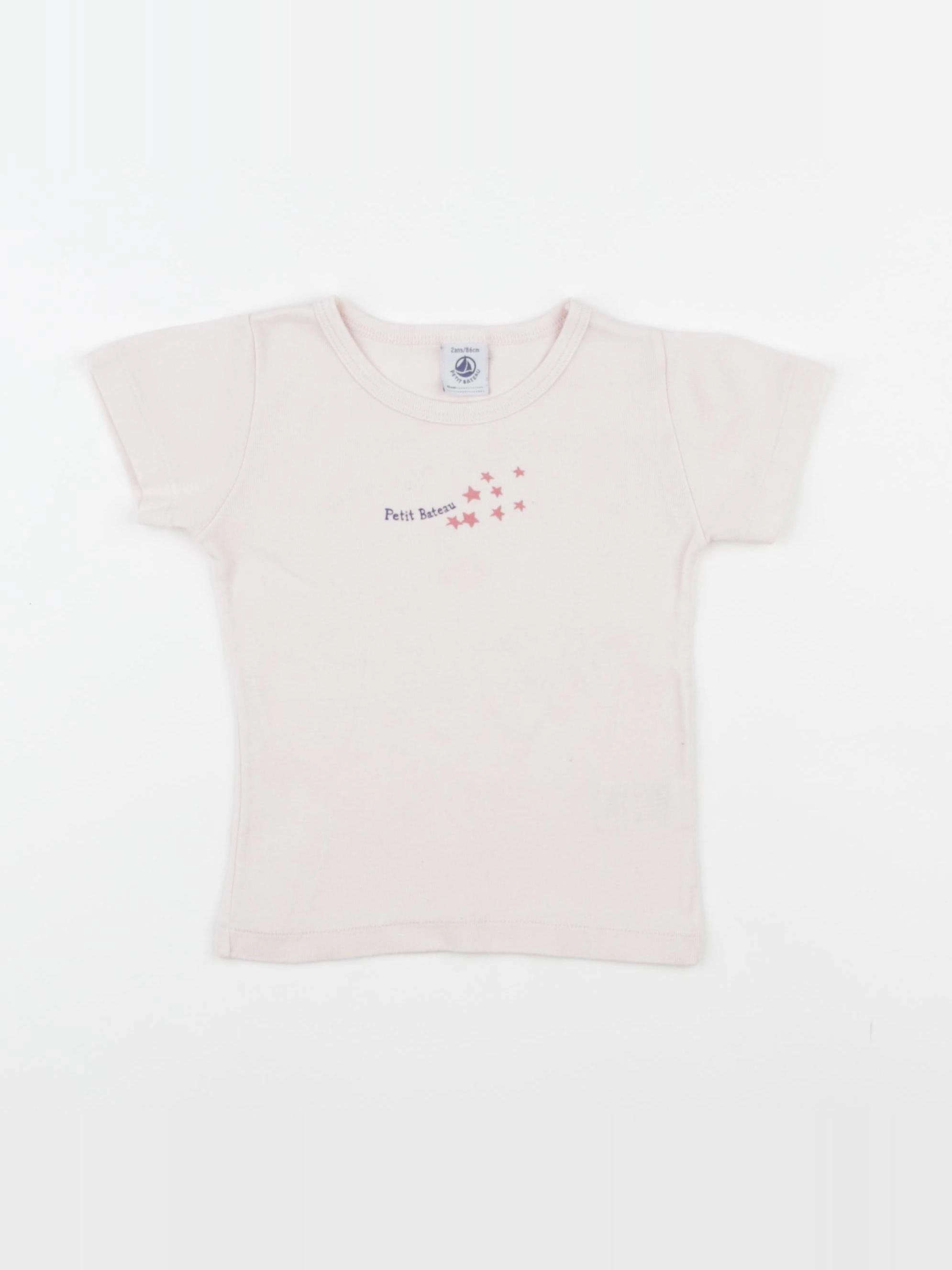 Petit Bateau - tee-shirt rose - 2 ans