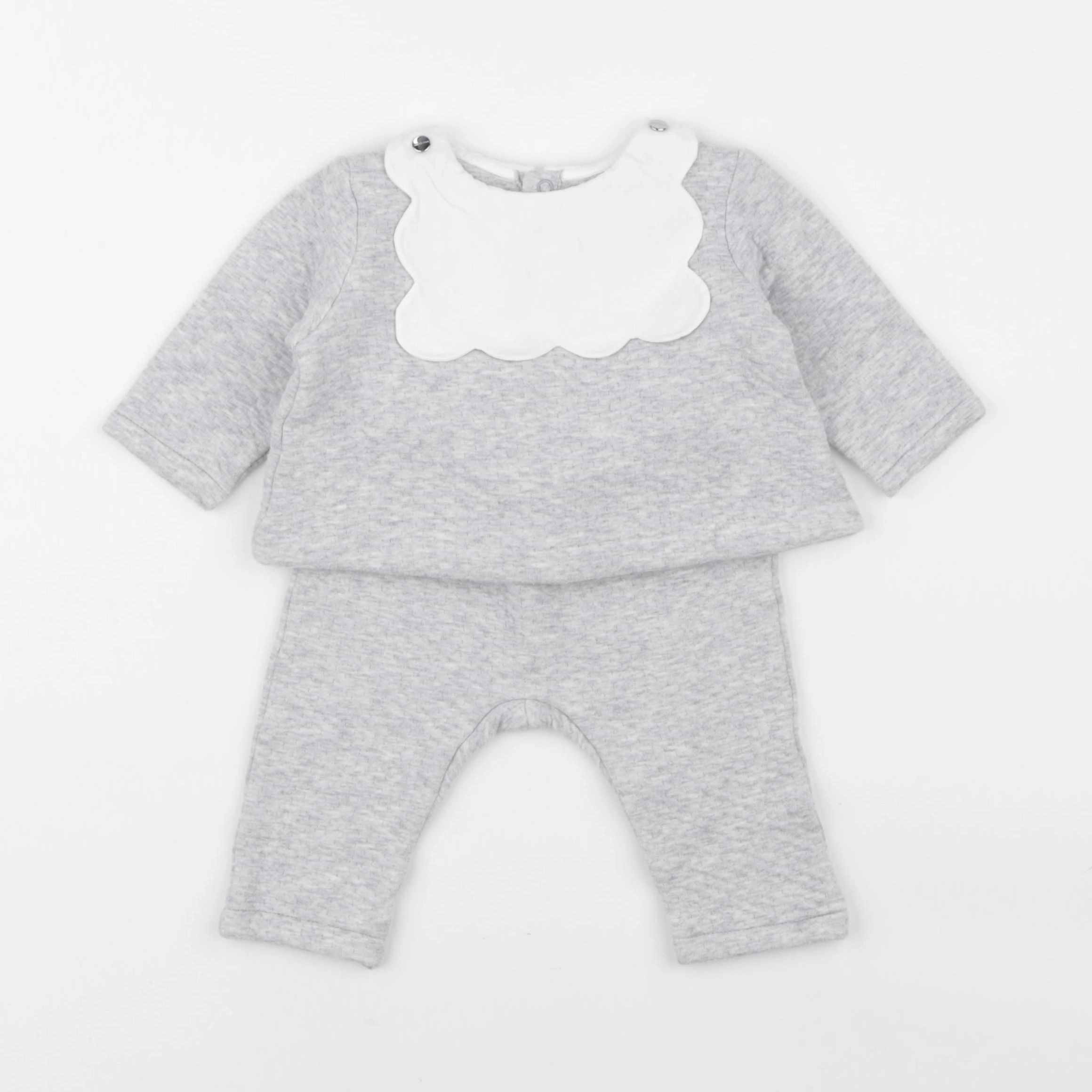 Jacadi - ensemble gris - 6 mois