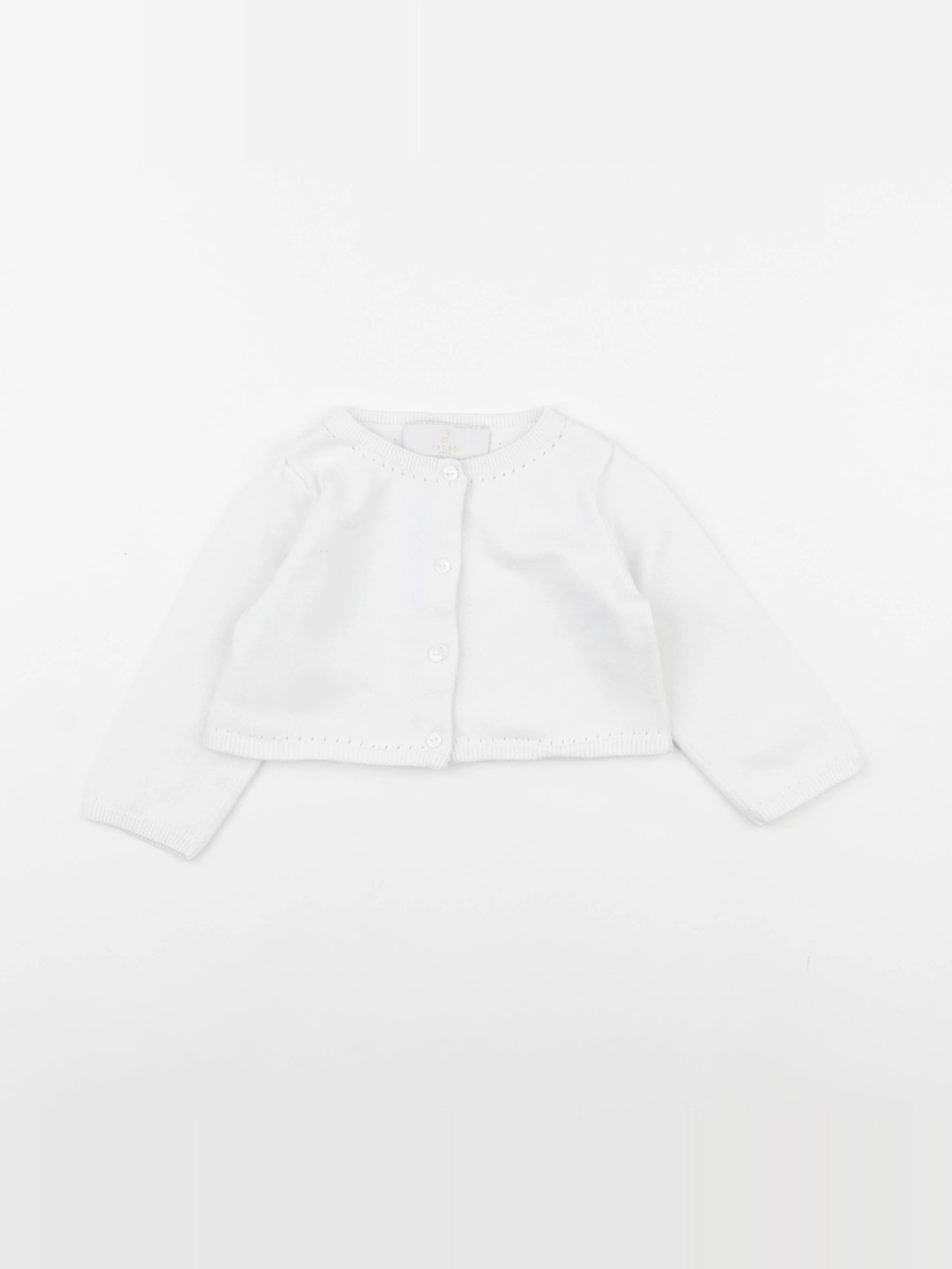 Jacadi - gilet blanc - 12 mois