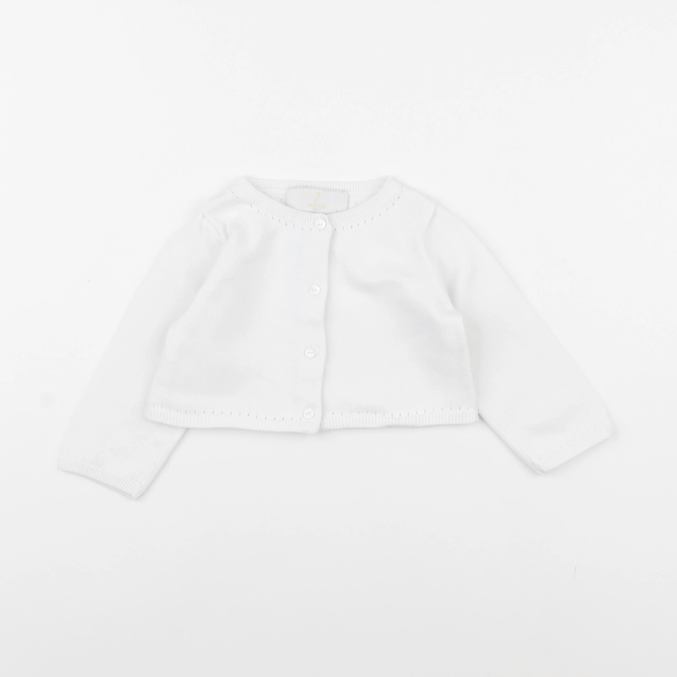 Jacadi - gilet blanc - 12 mois