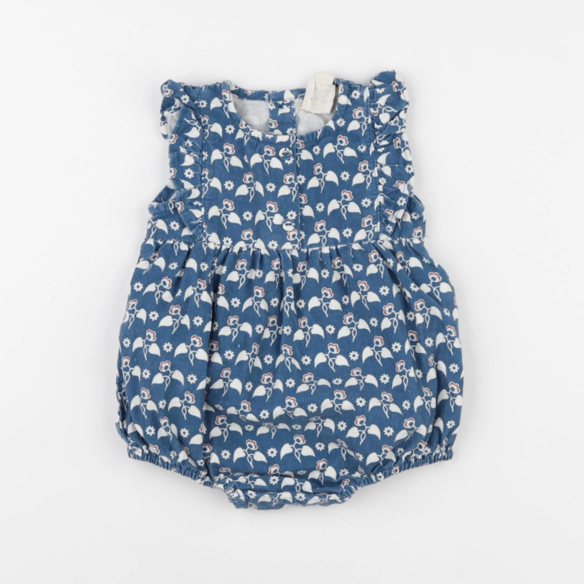 Monoprix - combinaison bleu - 6/9 mois