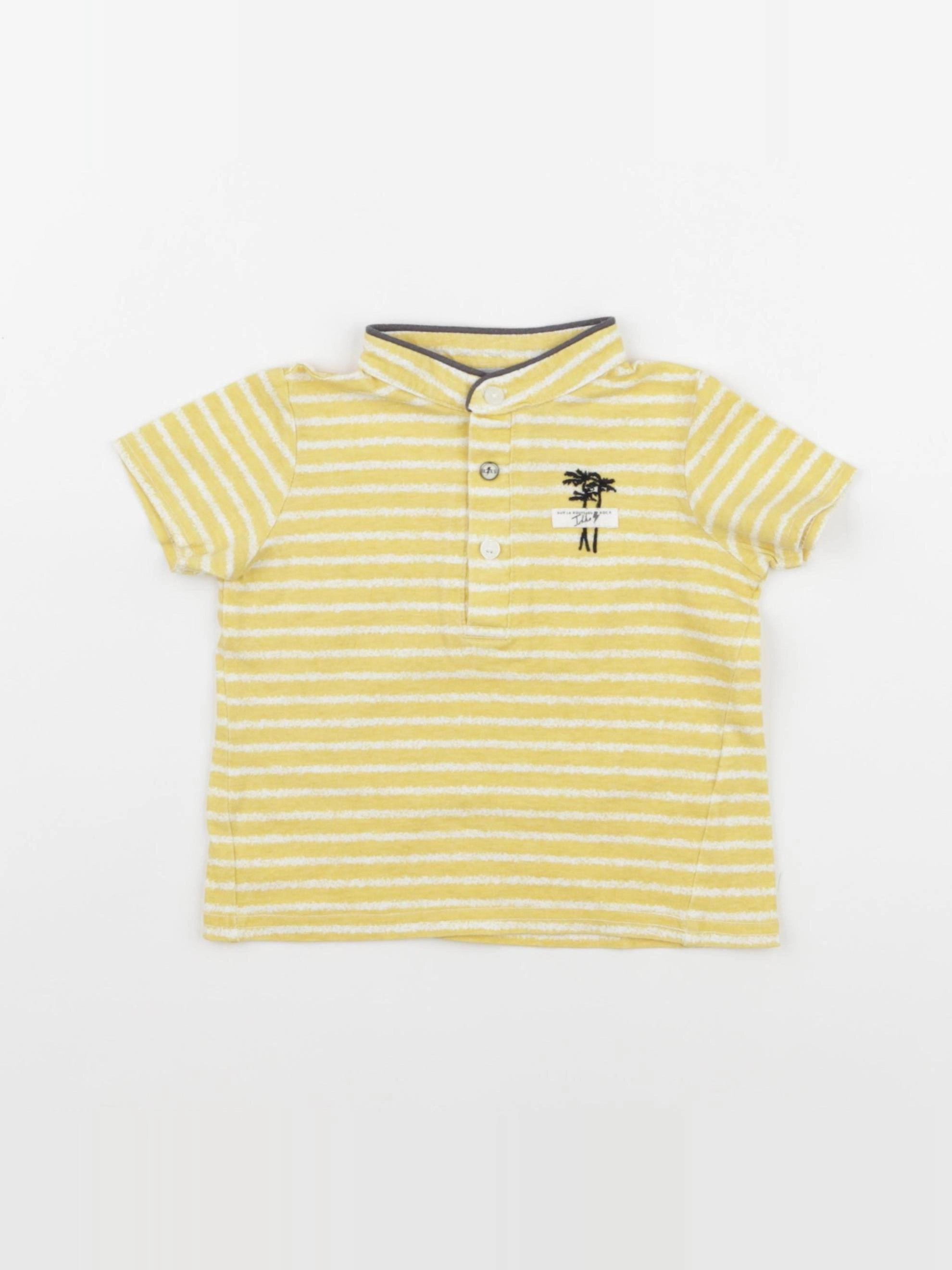 IKKS - tee-shirt jaune - 12 mois