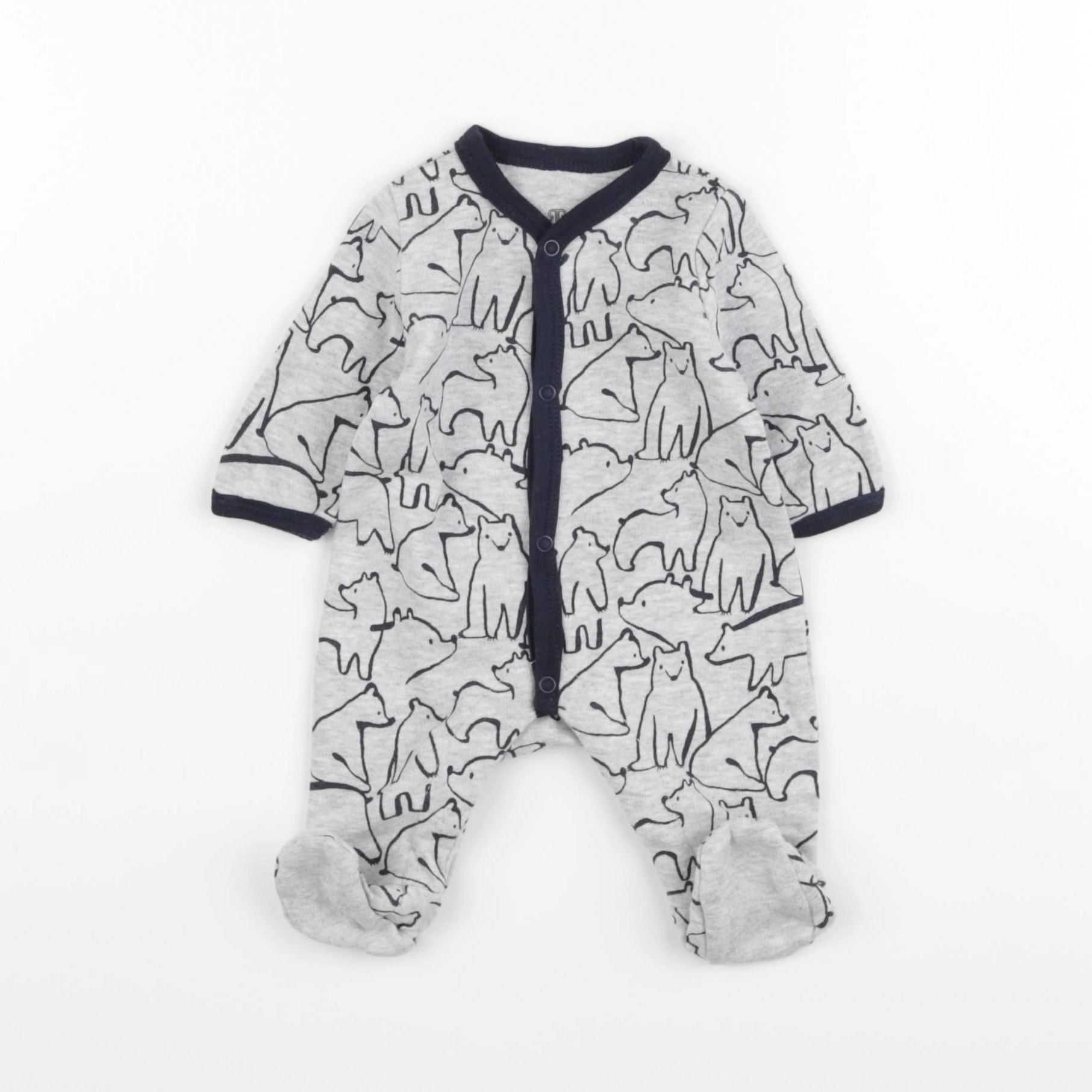 La Redoute - pyjama coton gris - 0 mois