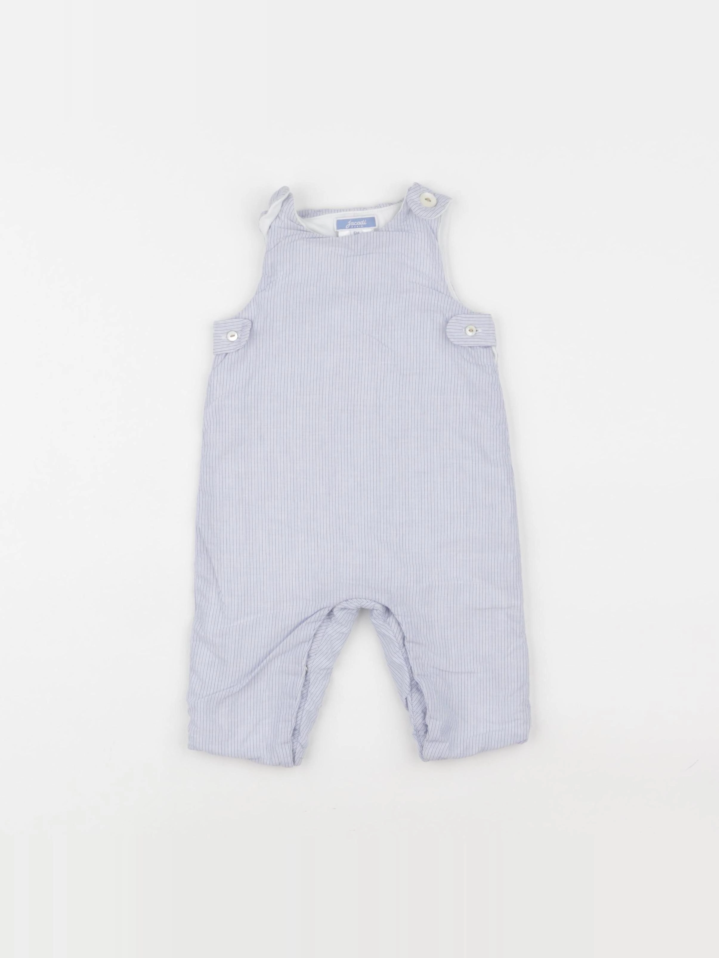 Jacadi - combinaison bleu, blanc - 6 mois