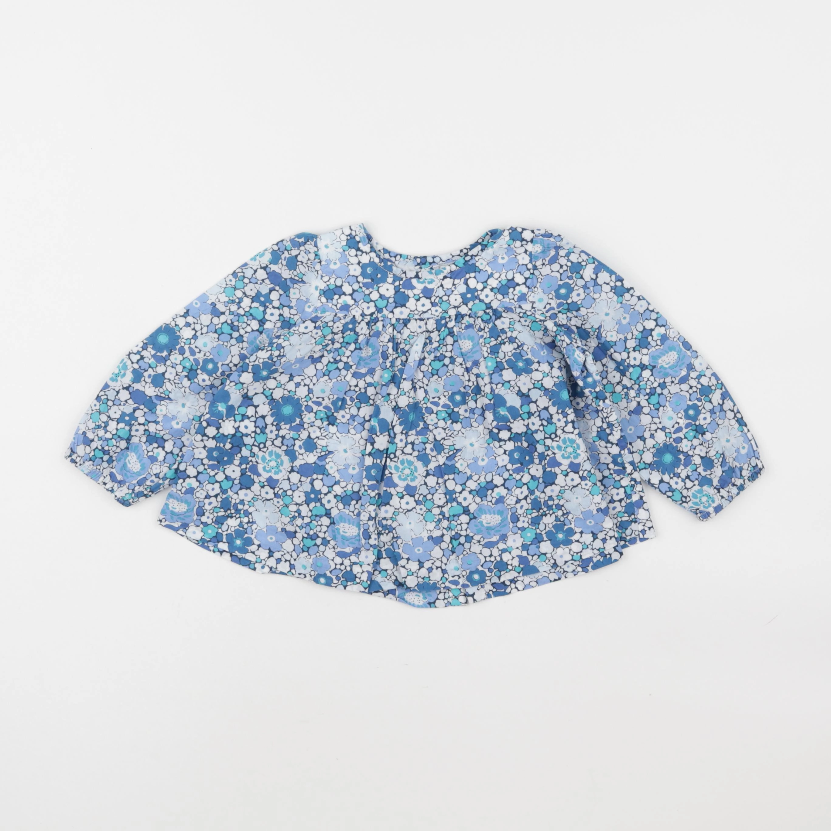 Jacadi - blouse liberty bleu - 18 mois