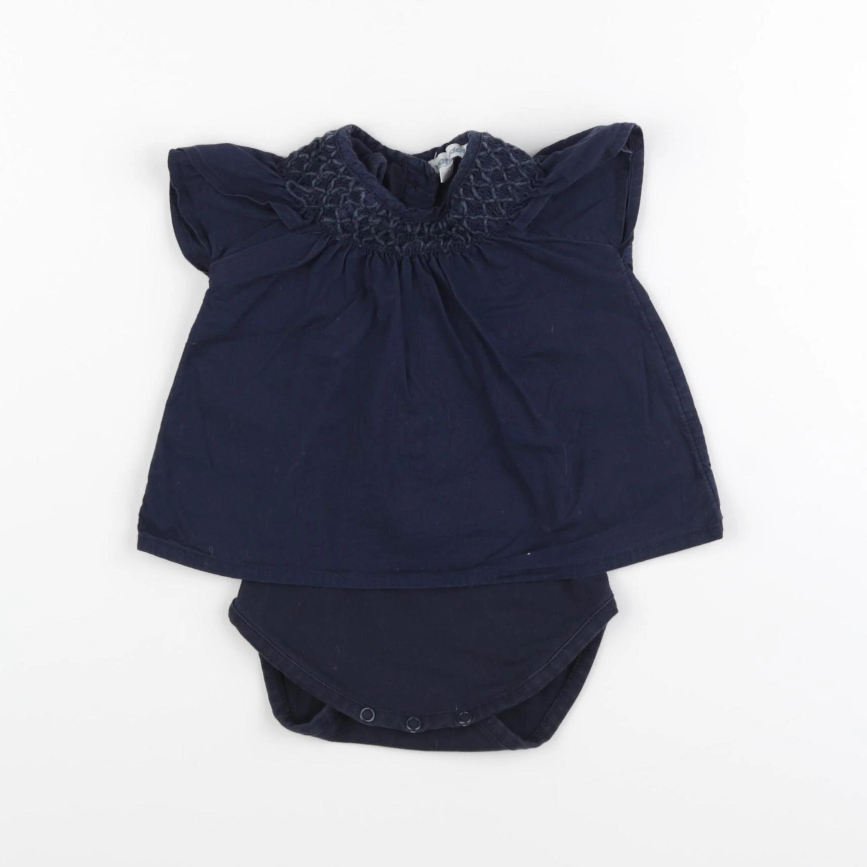 Vertbaudet - pantalon bleu - 12 mois