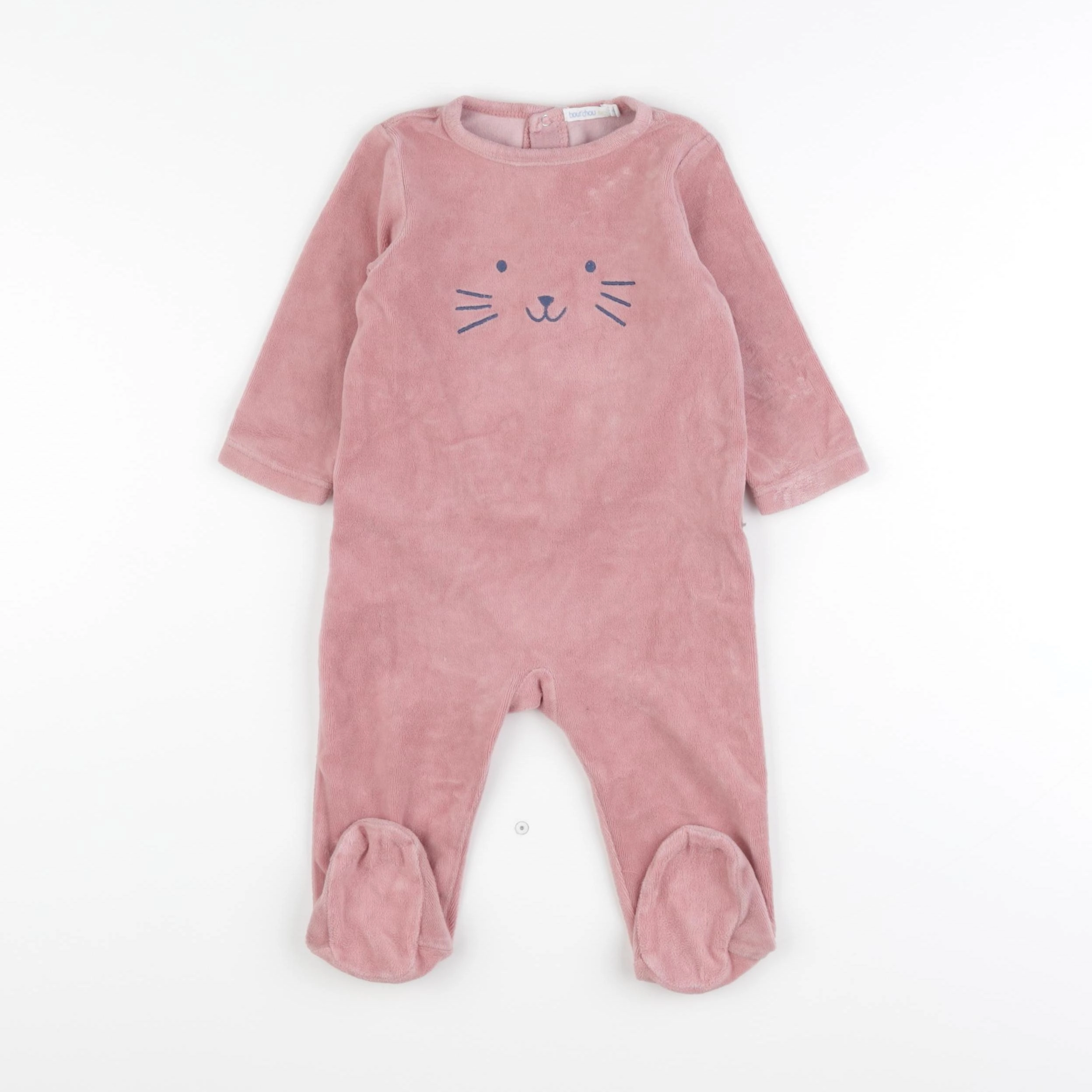 Boutchou - pyjama velours rose - 9 mois
