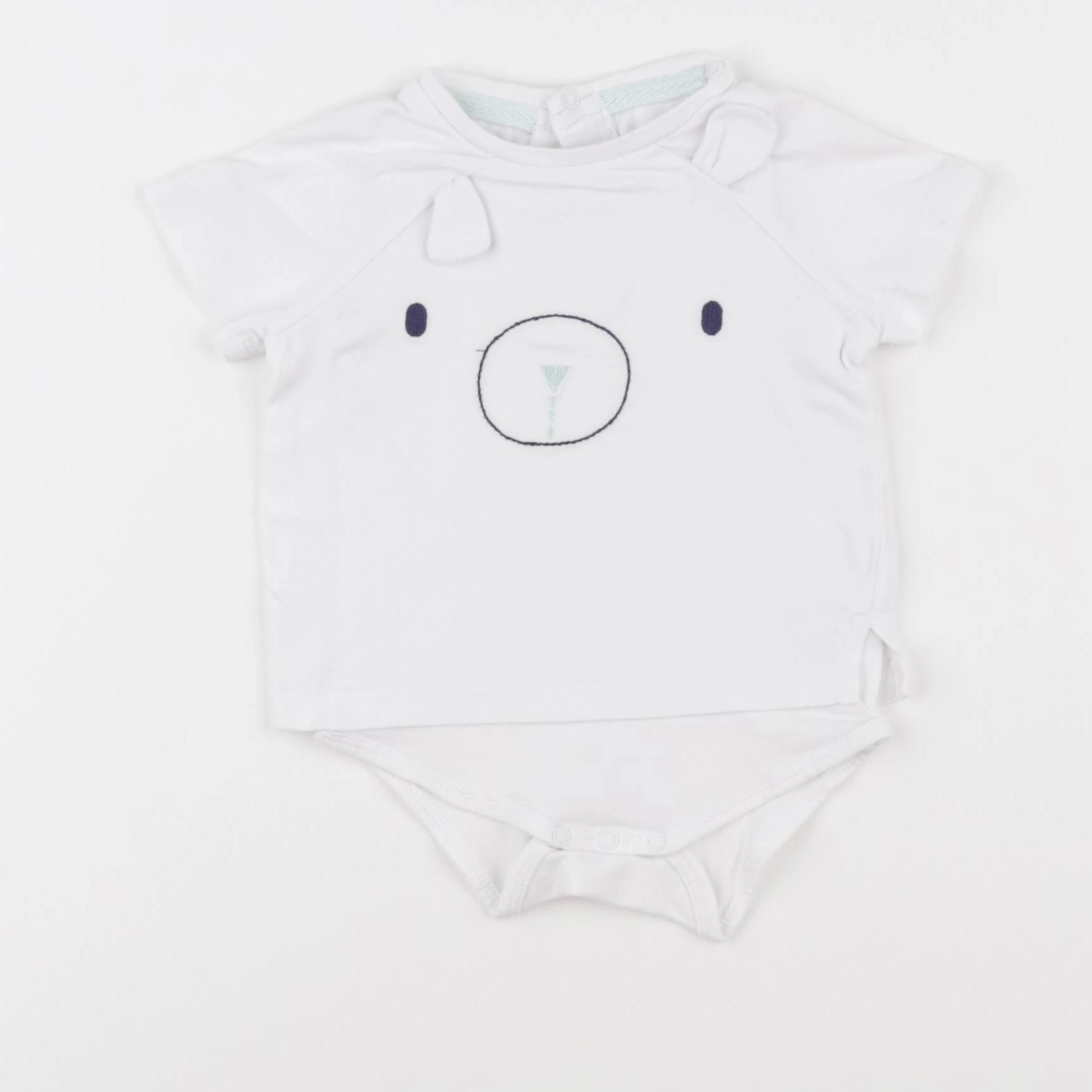 Vertbaudet - body tee-shirt blanc - 3 mois