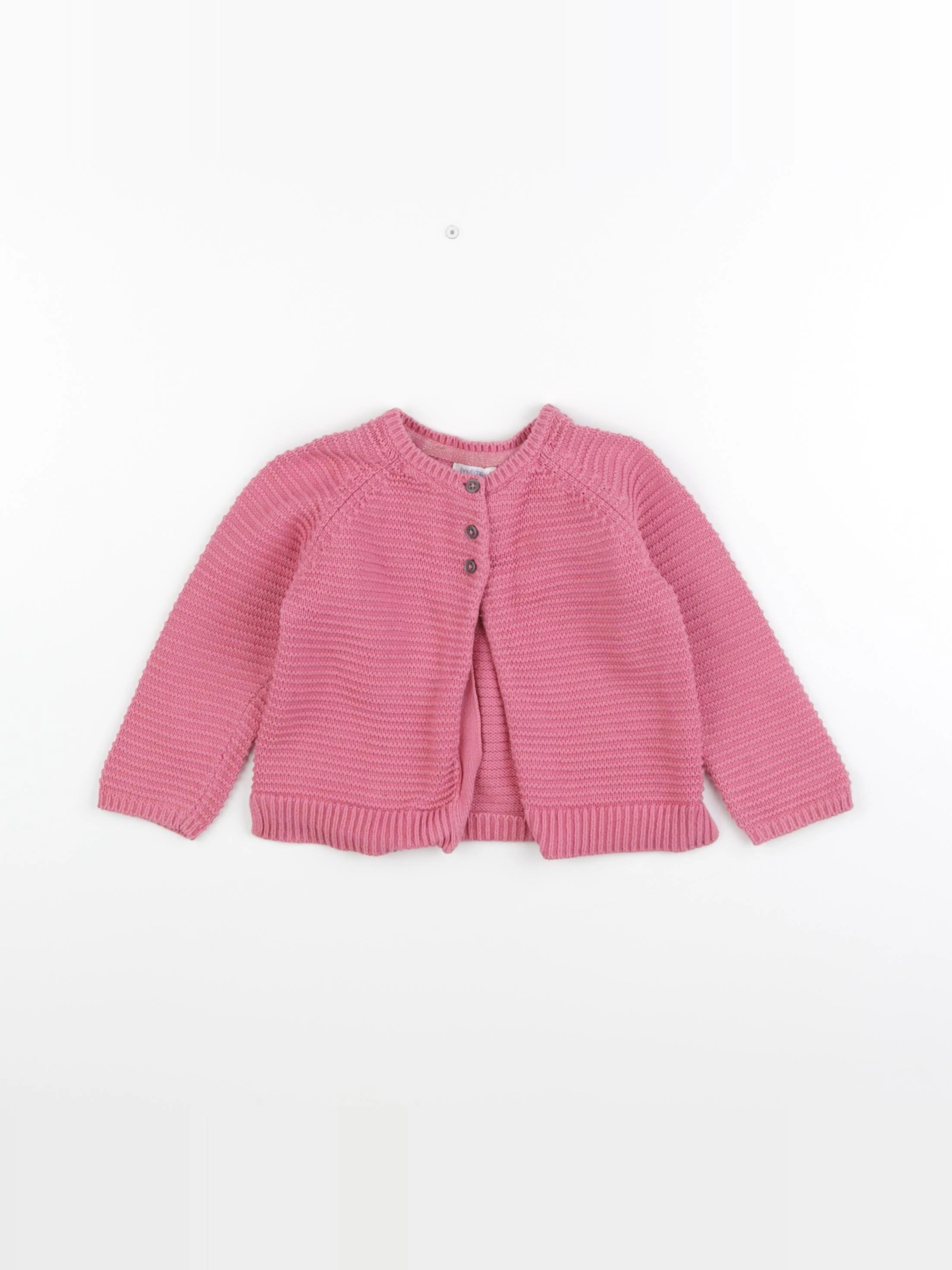 Boutchou - gilet rose - 12 mois