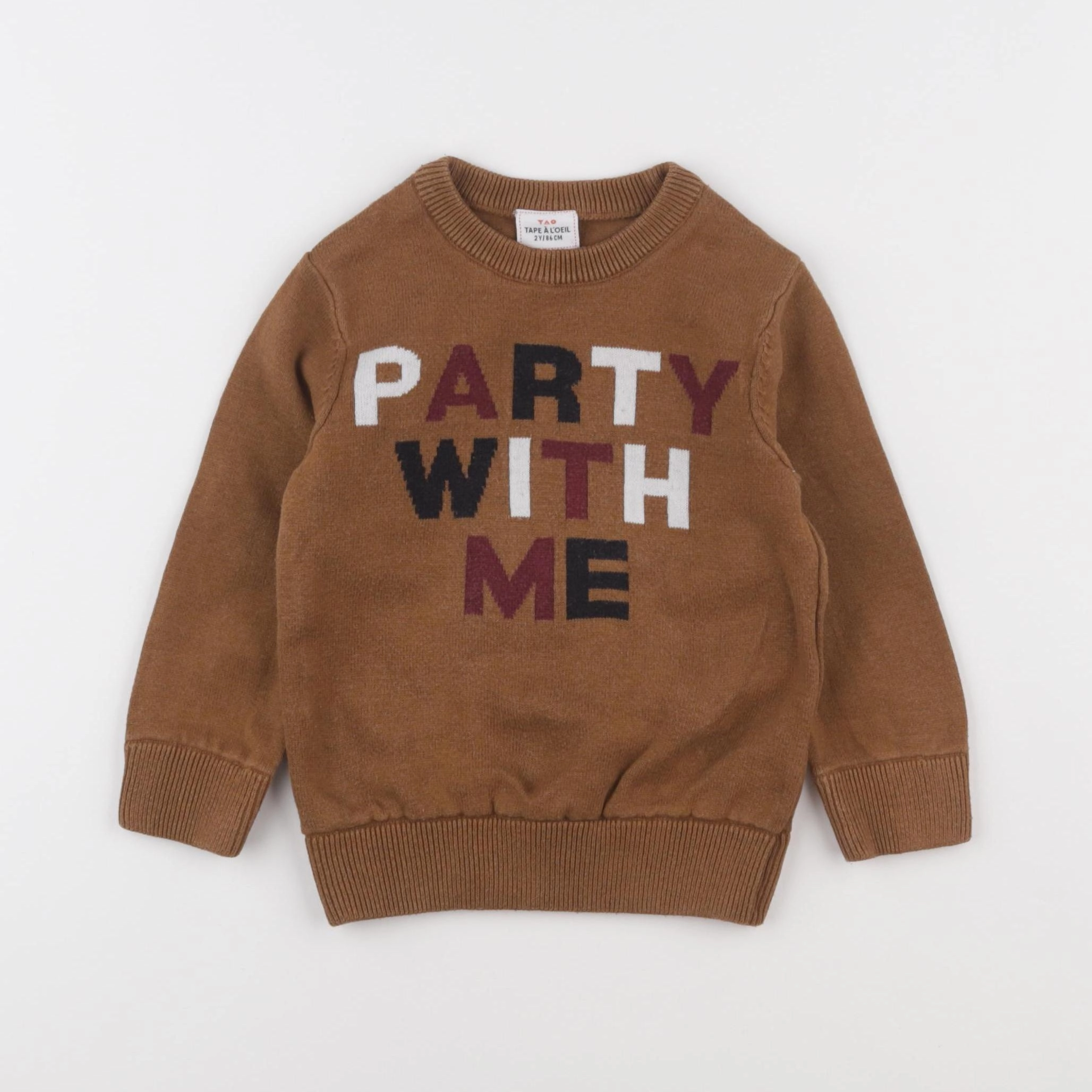 Tape à l'oeil - pull marron - 2 ans