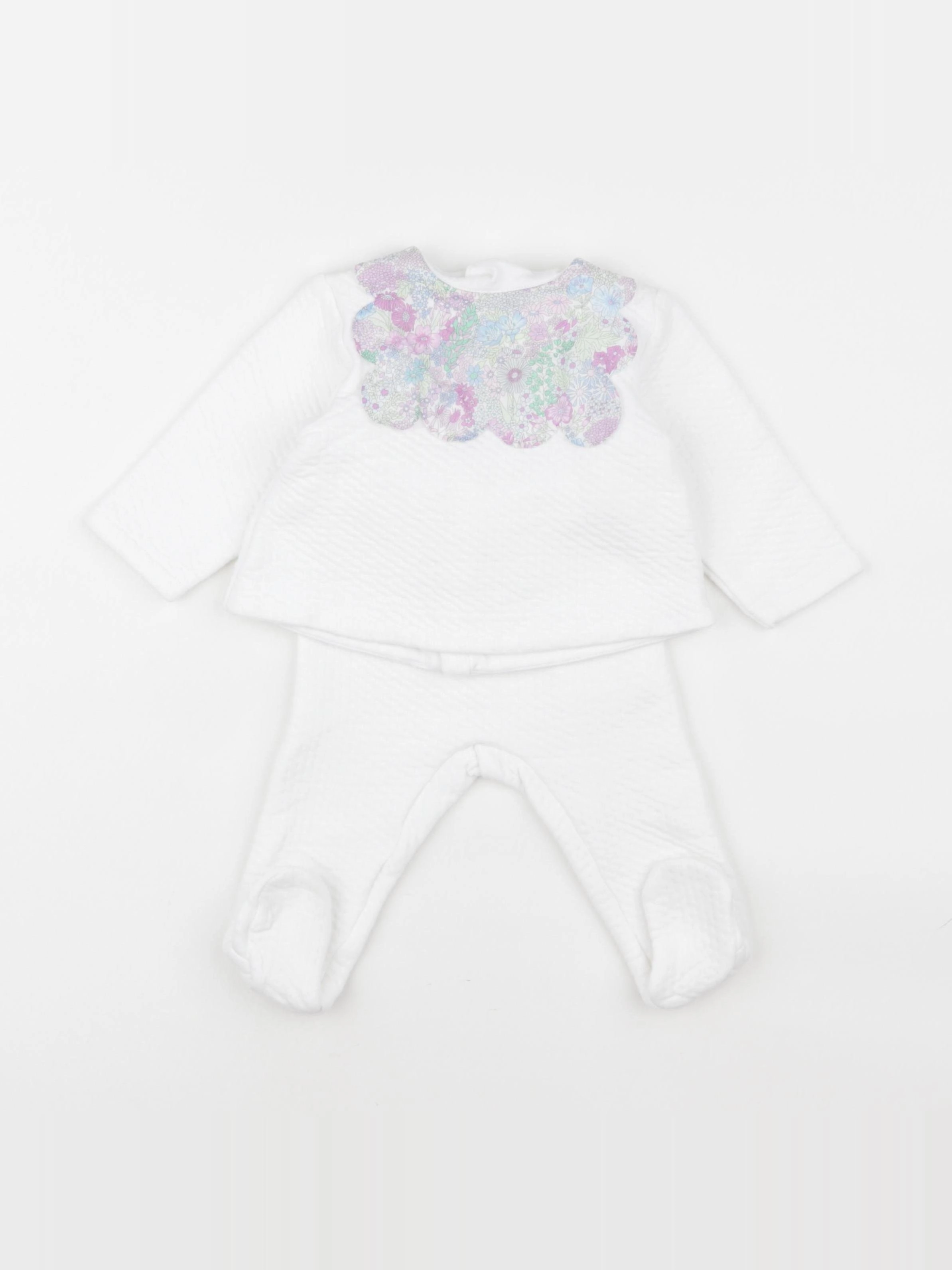 Jacadi - ensemble blanc - 12 mois