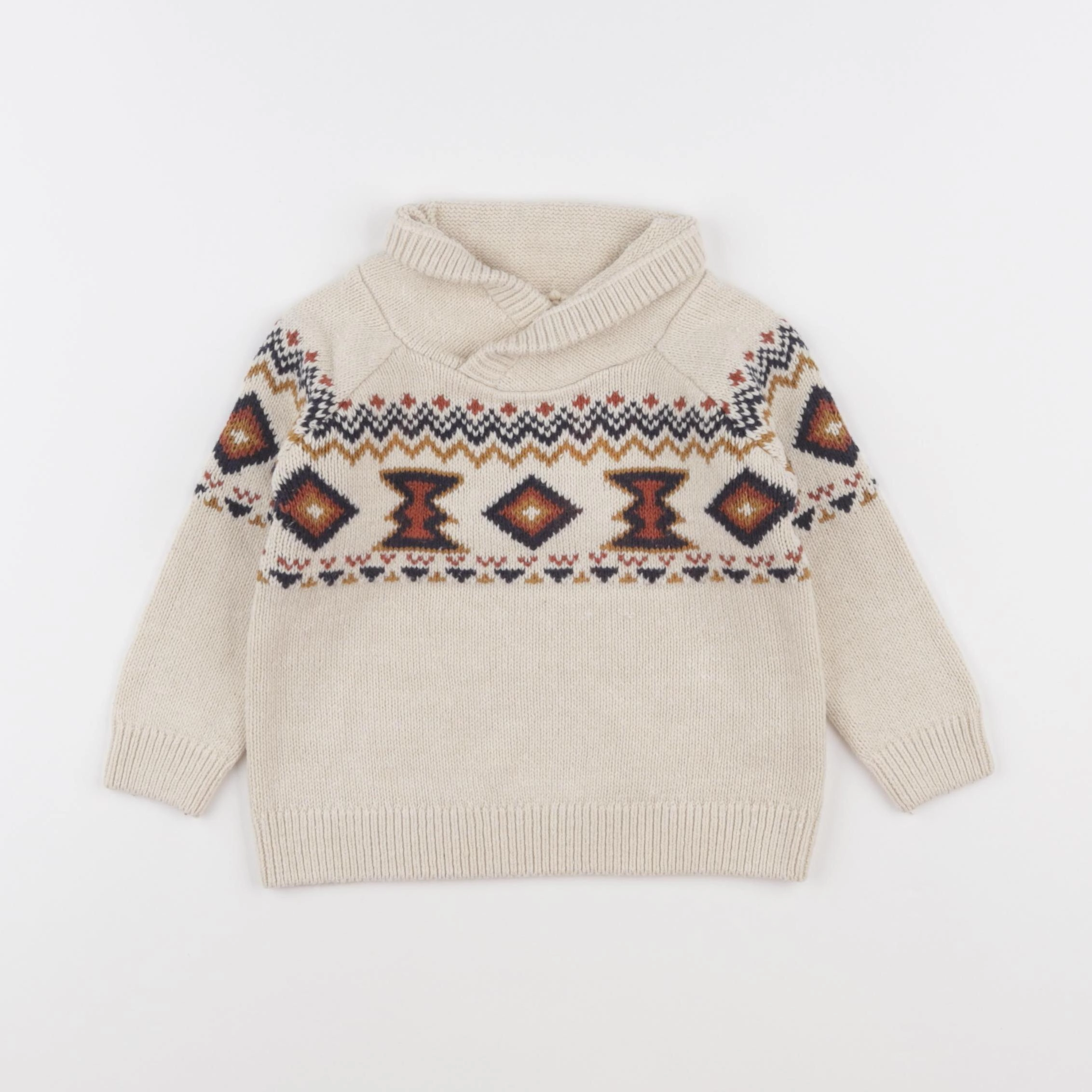 Vertbaudet - pull beige - 2 ans