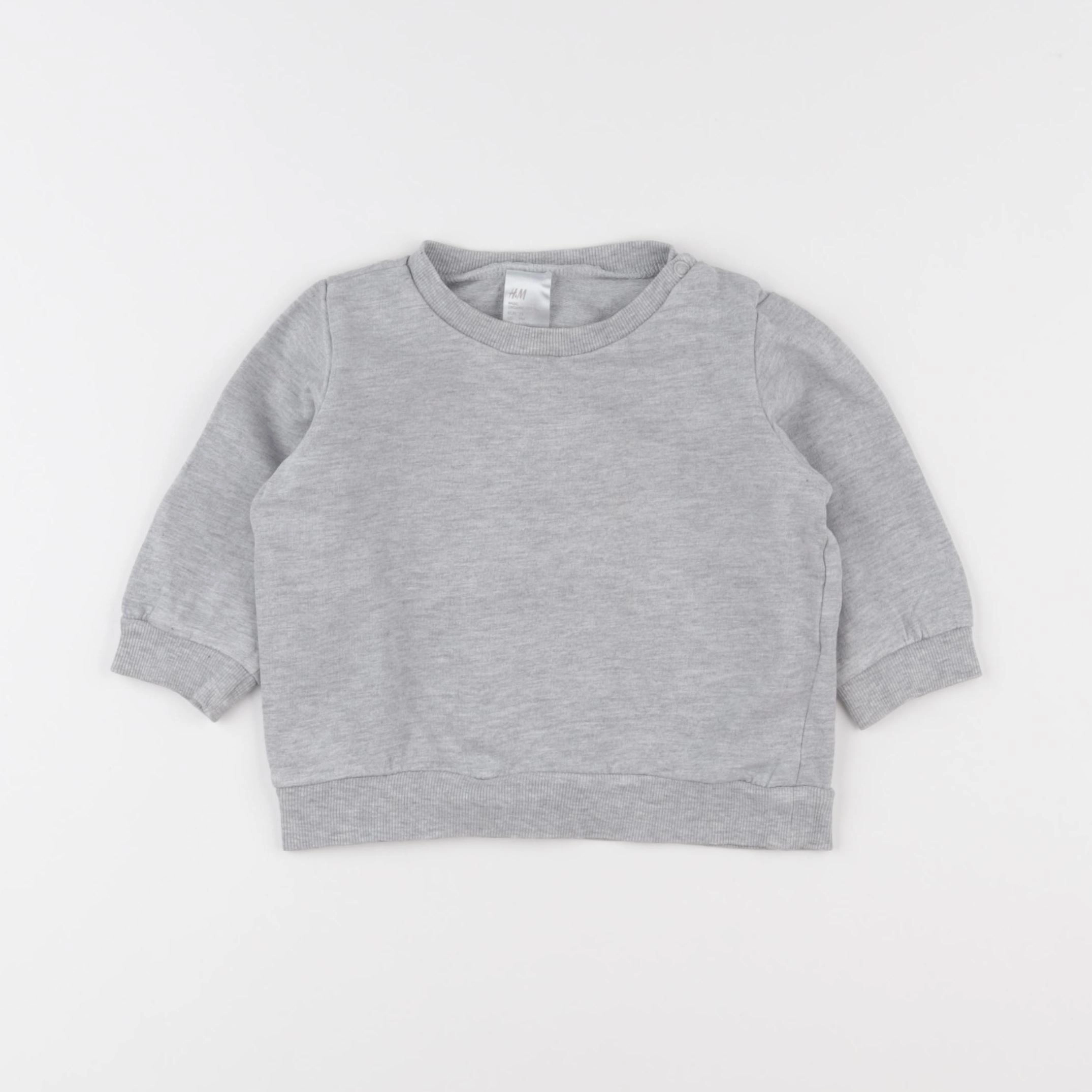 H&M - sweat gris - 6 mois
