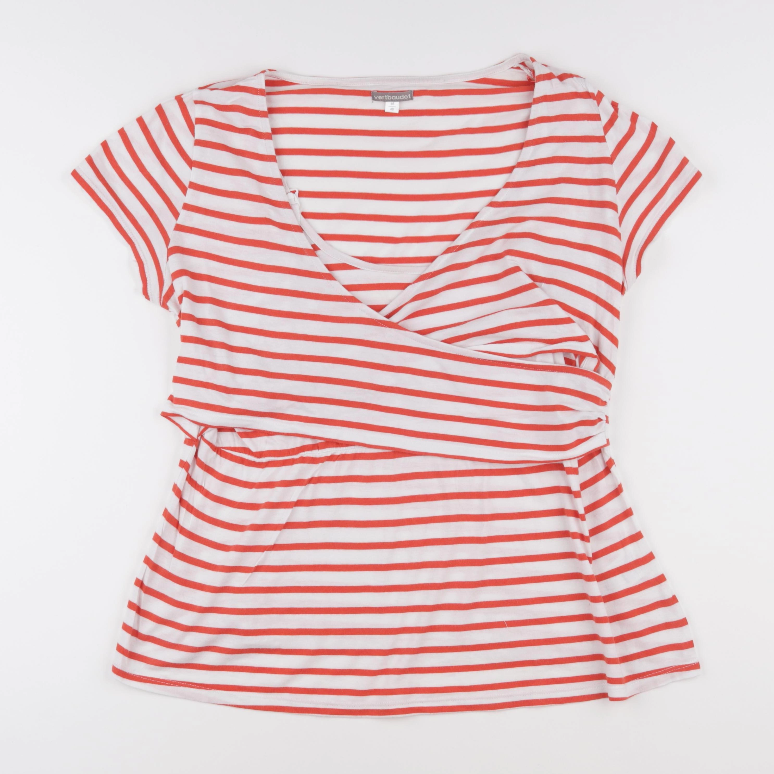 Vertbaudet - tee-shirt allaitement, grossesse blanc, orange - 46 à 48