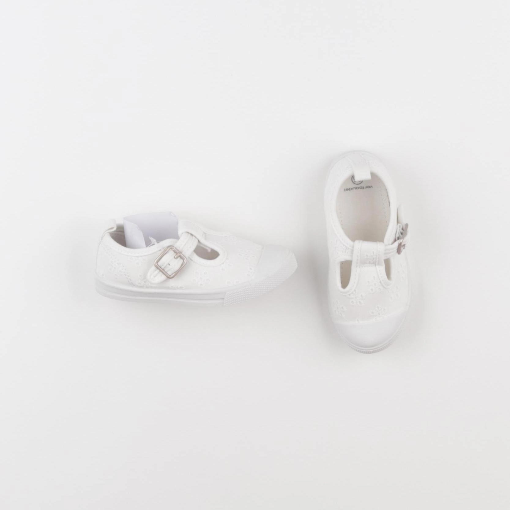 Vertbaudet - tennis élastiqué blanc - pointure 25