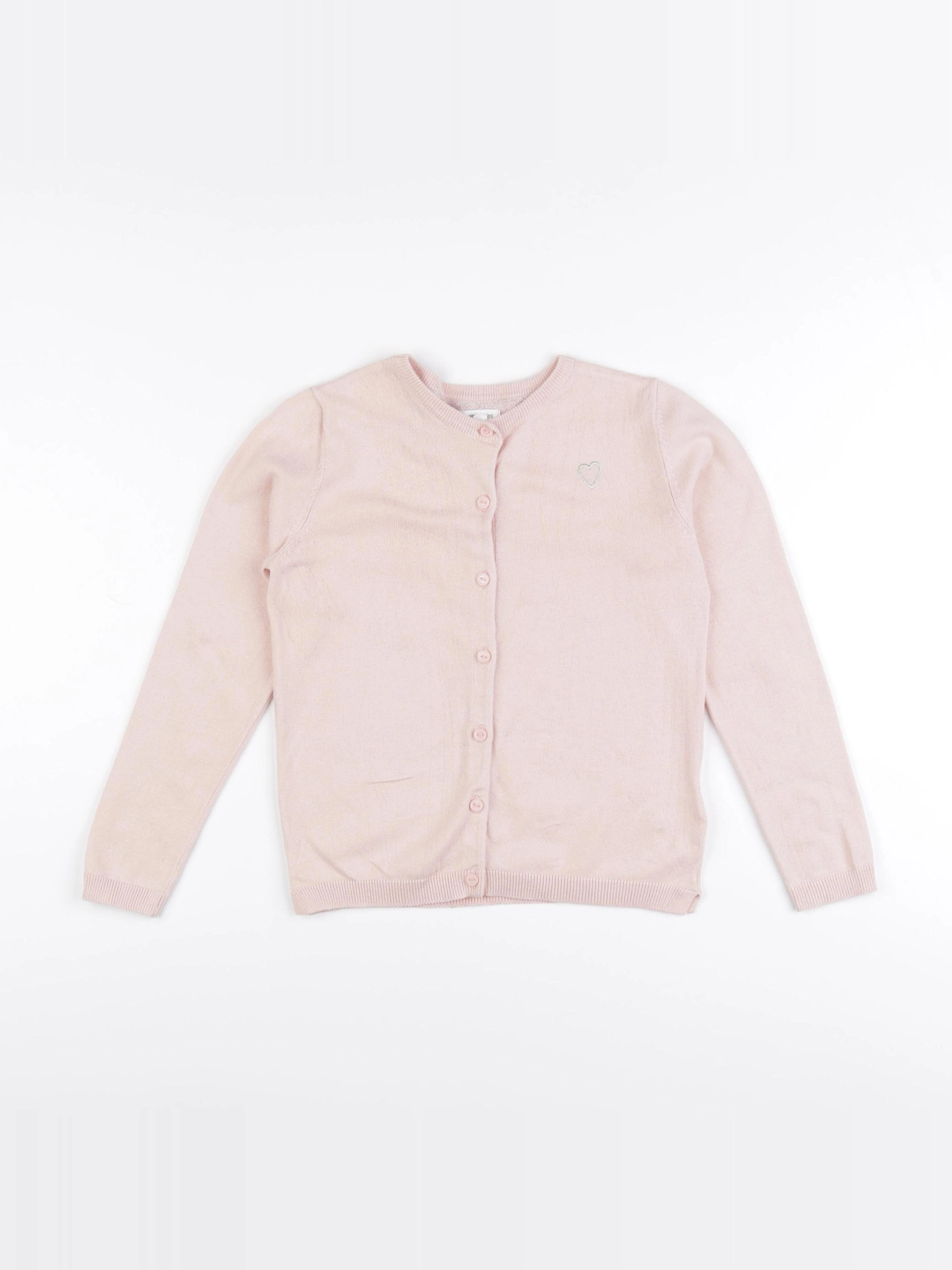 Vertbaudet - gilet rose - 8 ans