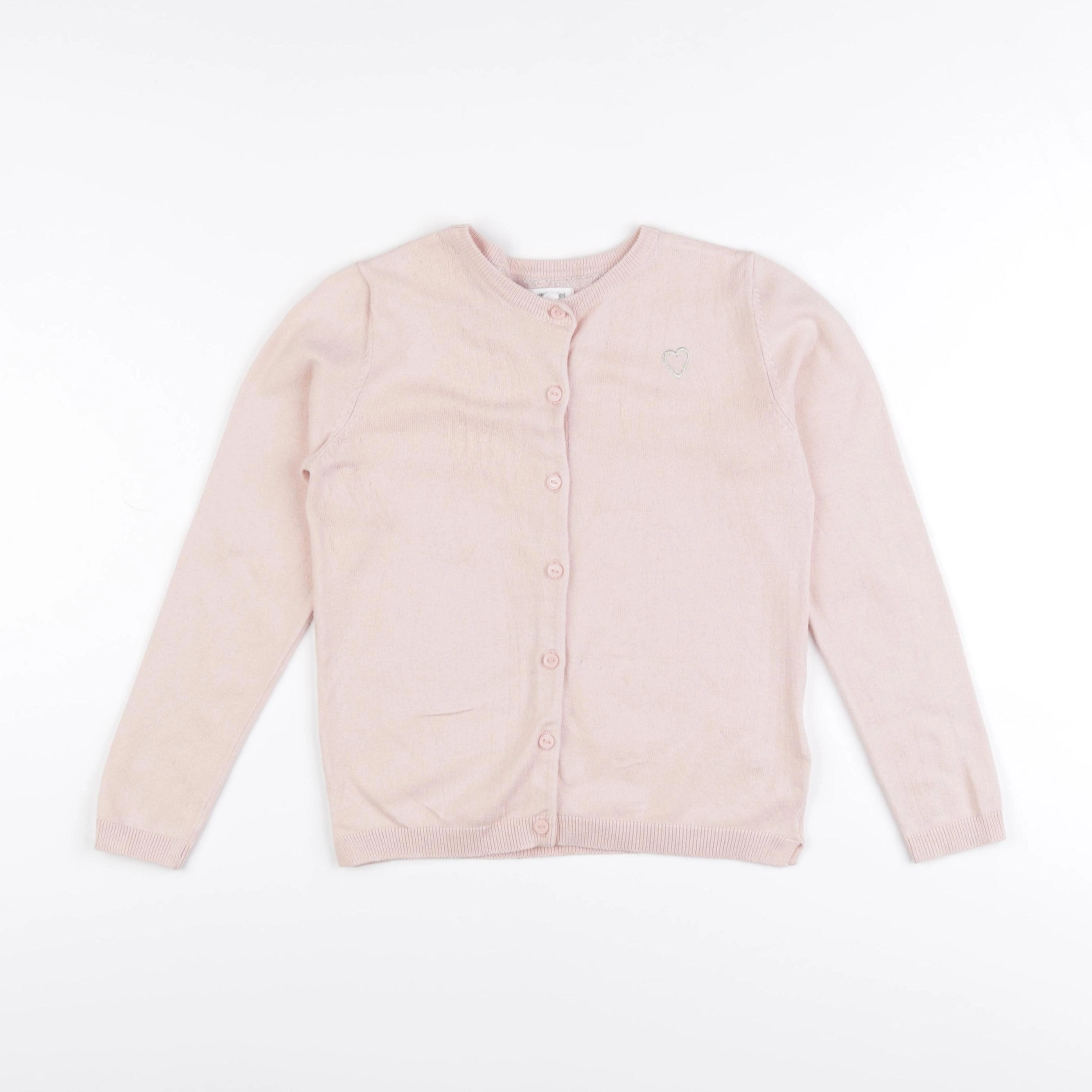 Vertbaudet - gilet rose - 8 ans
