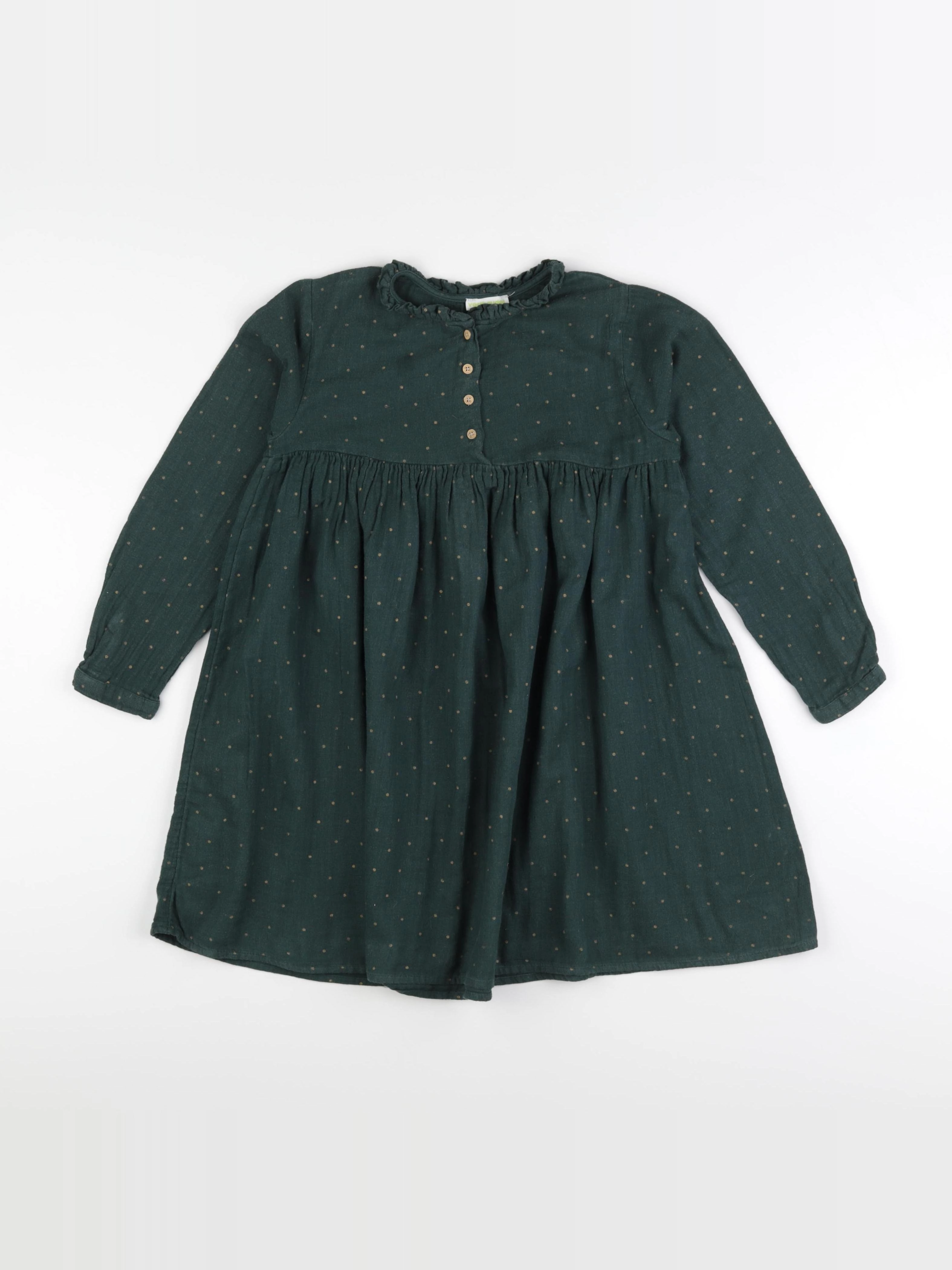 Vertbaudet - robe vert - 8 ans