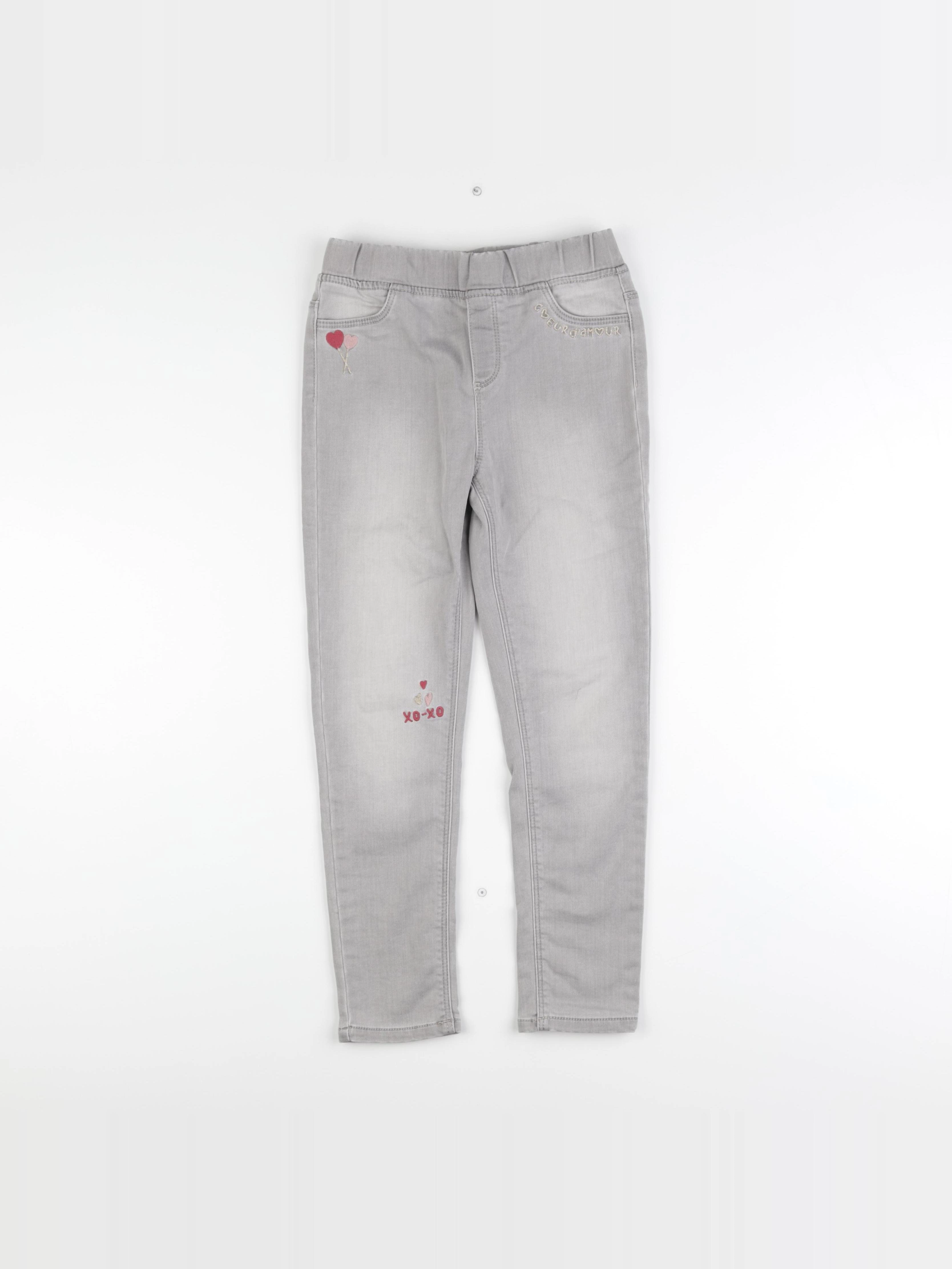 Vertbaudet - jegging gris - 9 ans