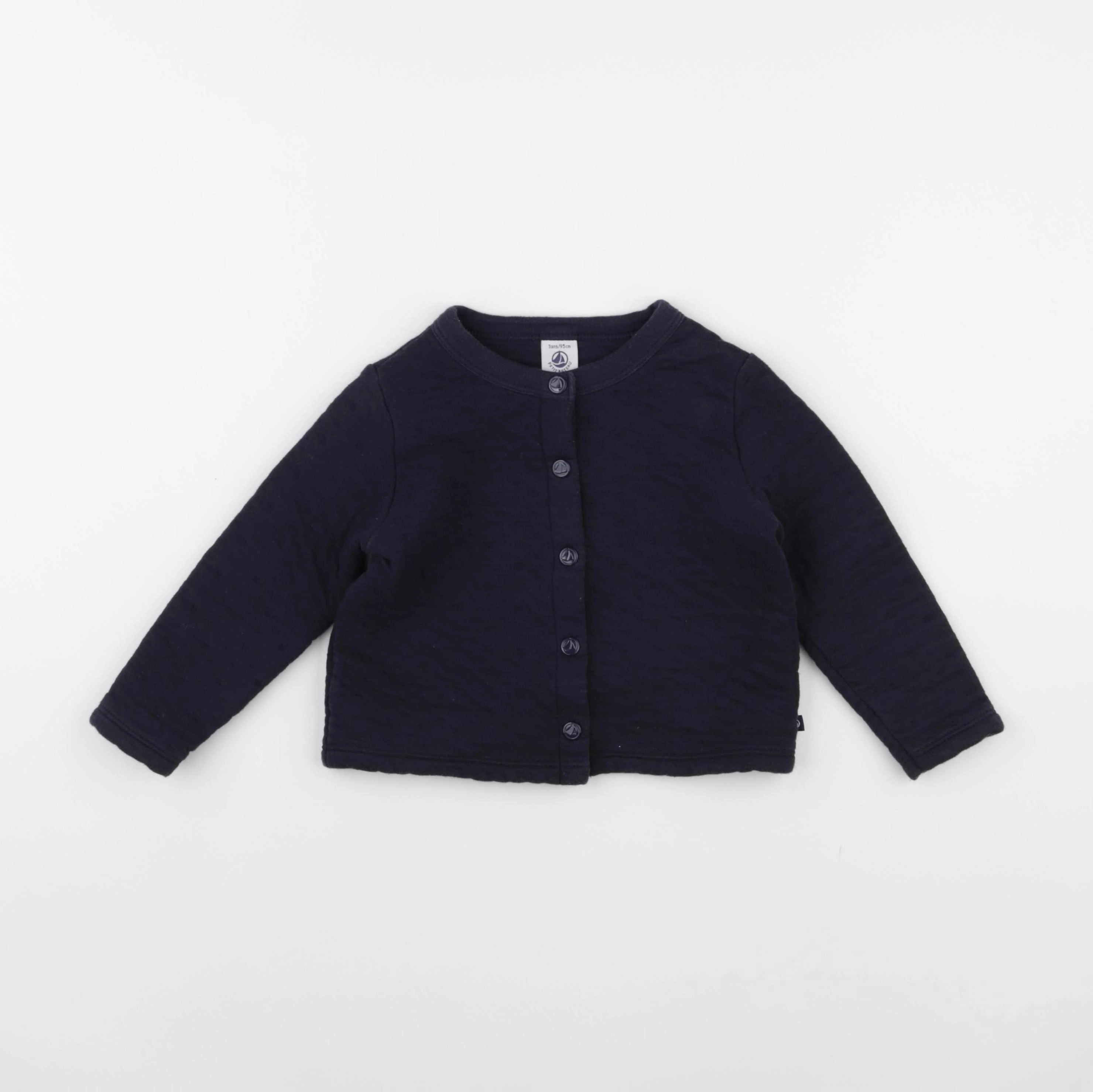 Petit Bateau - sweat bleu - 3 ans