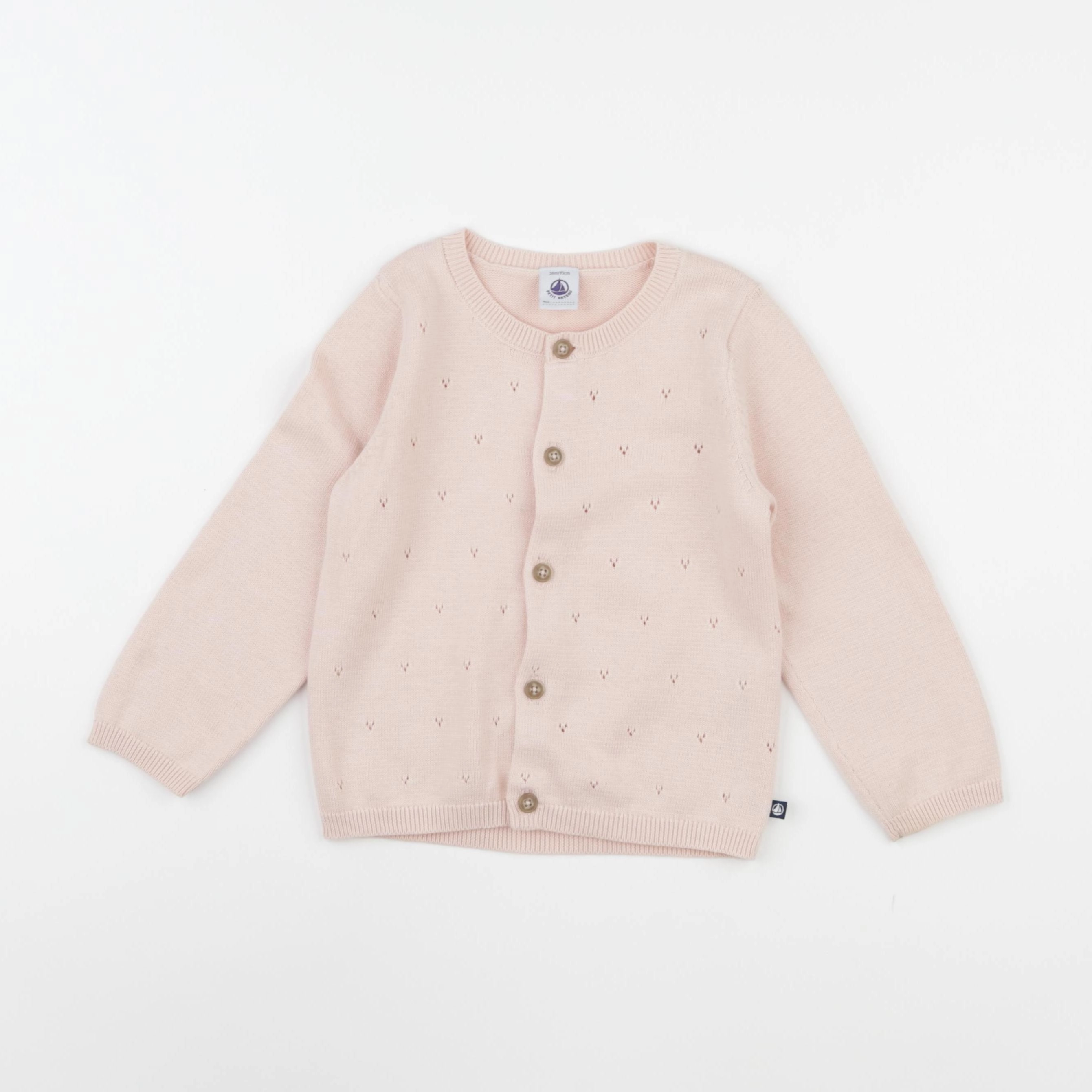 Petit Bateau - gilet rose - 36 mois