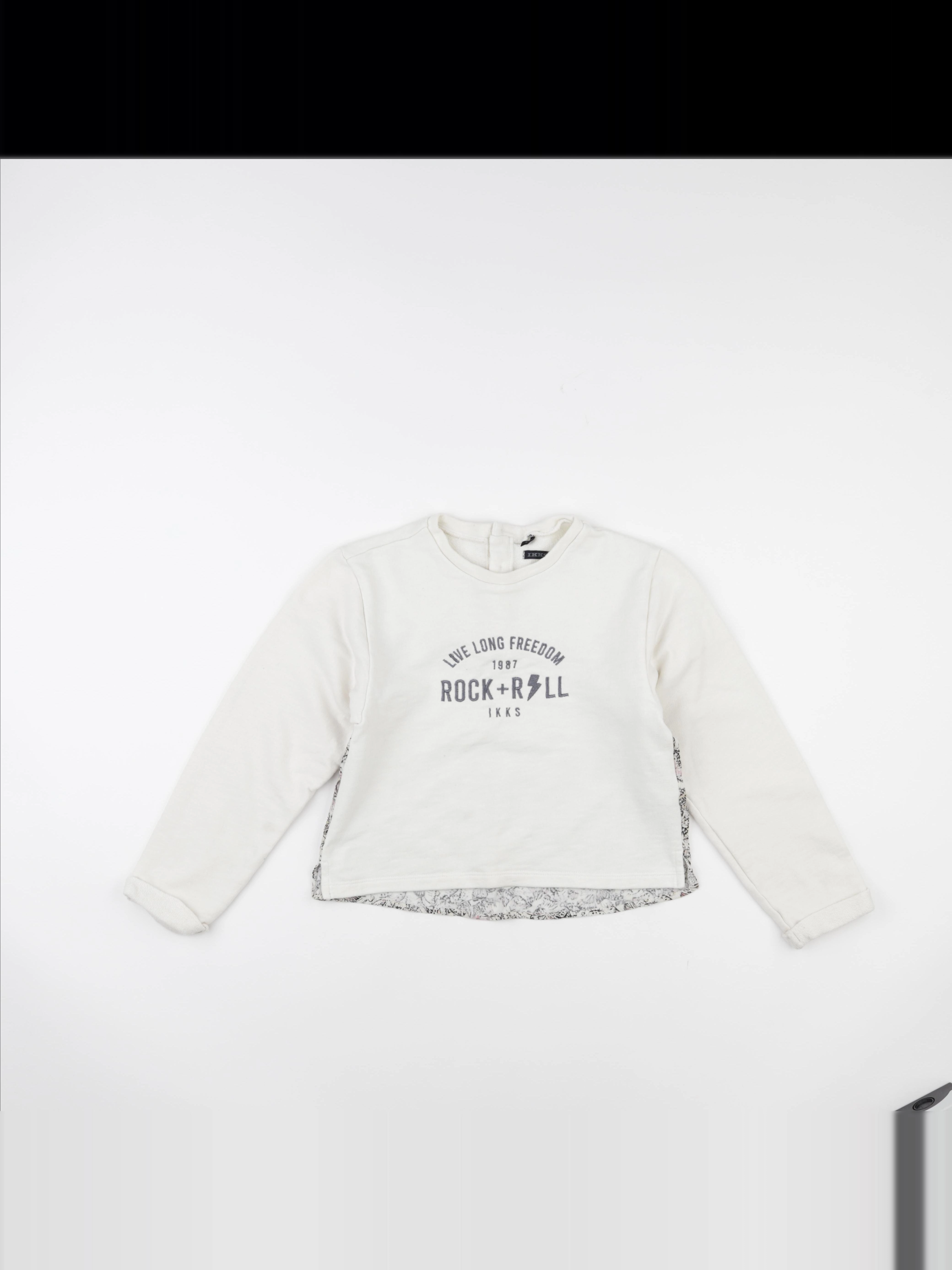 IKKS - sweat blanc - 10 ans