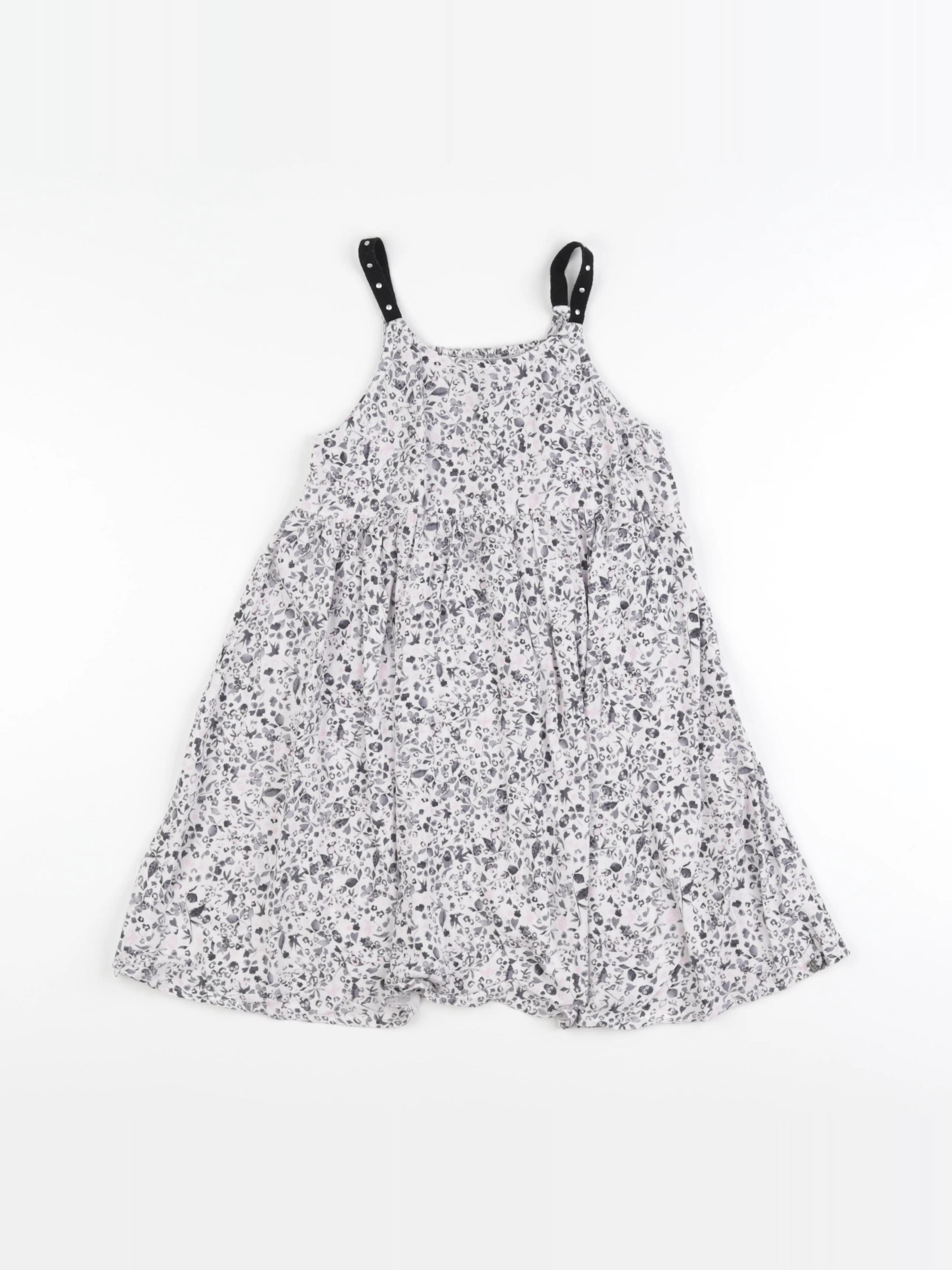 IKKS - robe blanc, gris - 6 ans