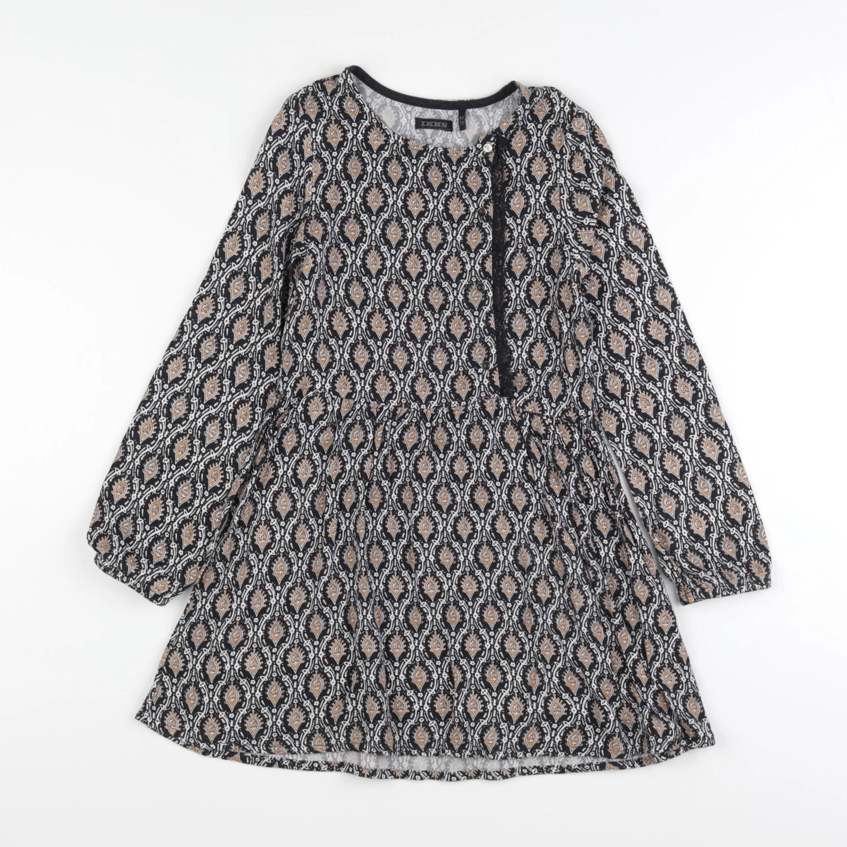 IKKS - robe noir, marron - 6 ans