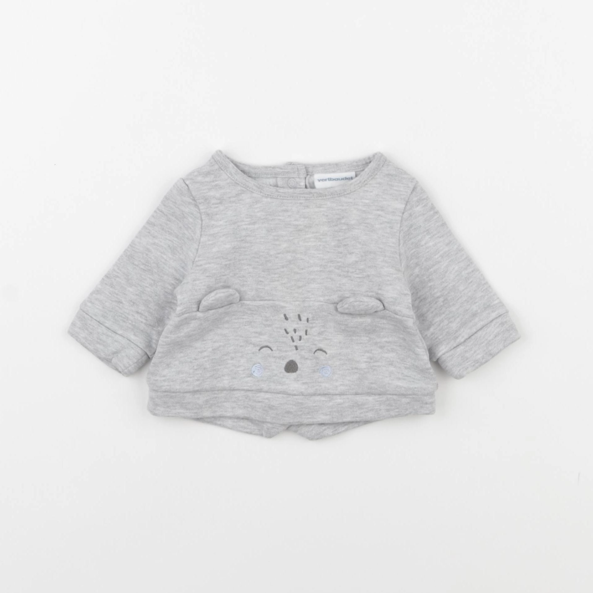 Vertbaudet - sweat gris - 1 mois