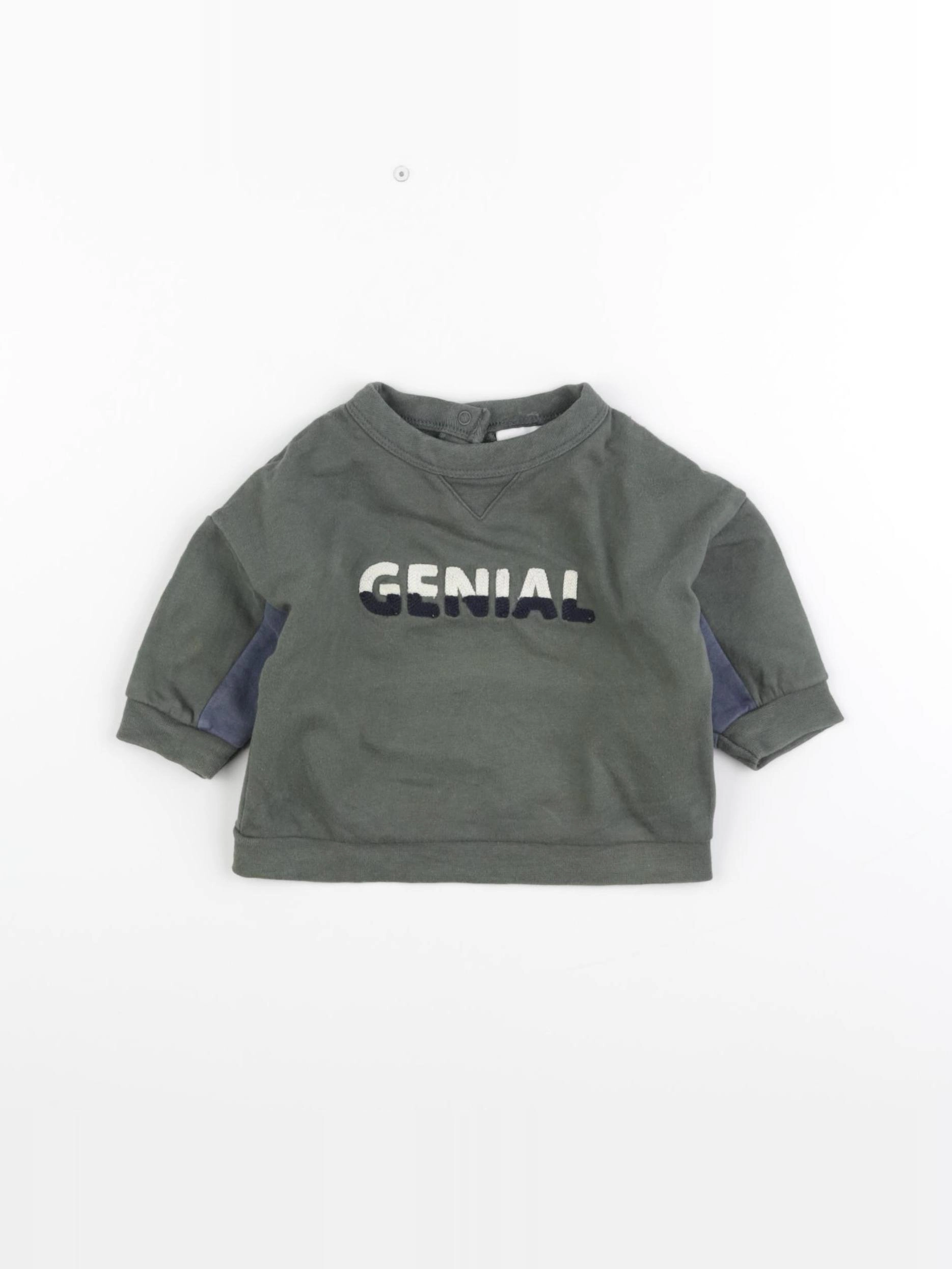 Vertbaudet - sweat vert - 3 mois