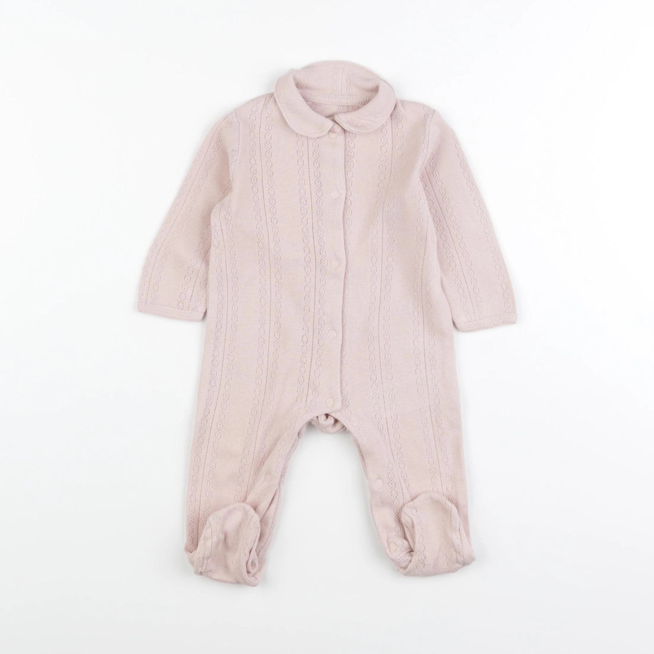 Vertbaudet - pyjama coton rose - 3 mois
