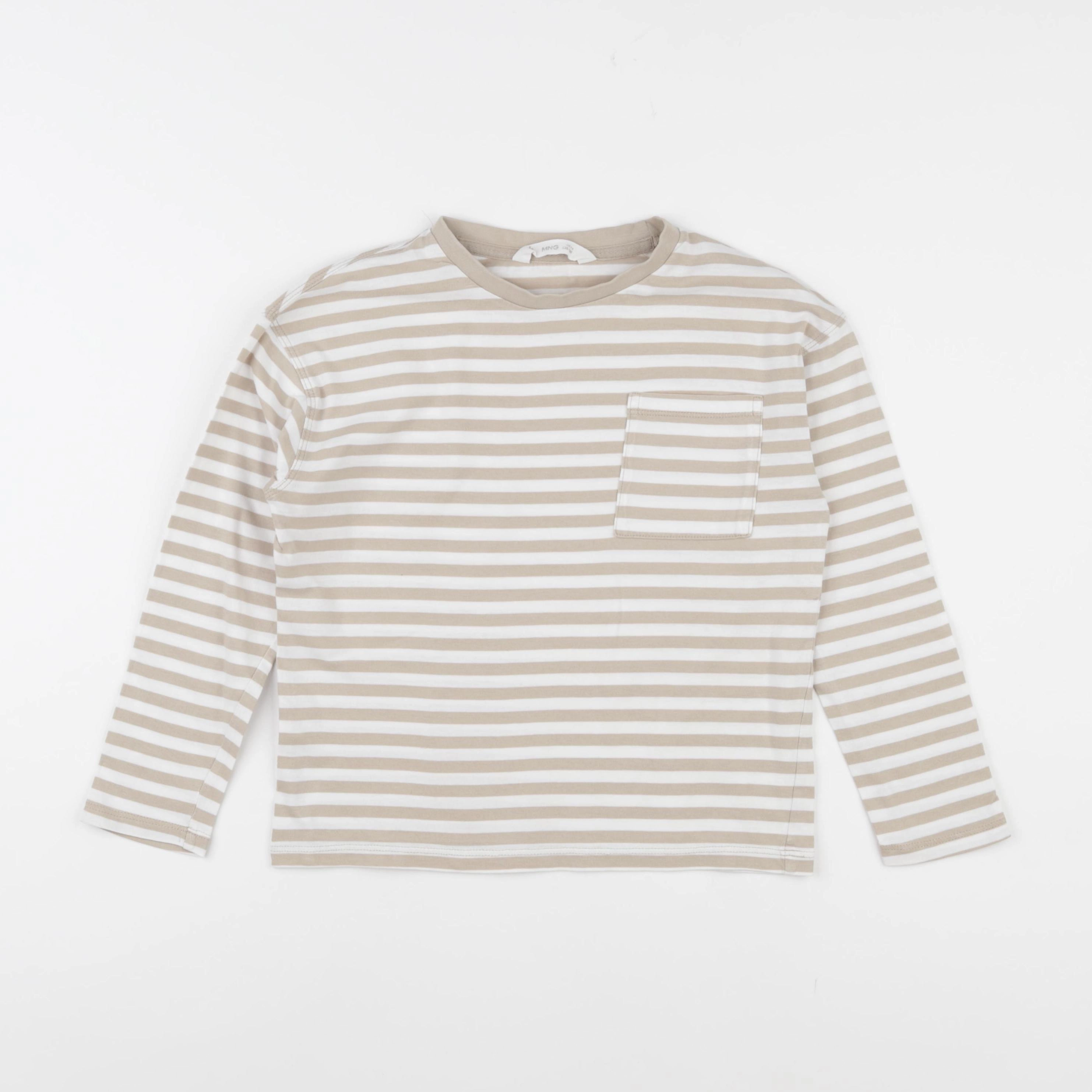 Mango - tee-shirt beige - 7/8 ans
