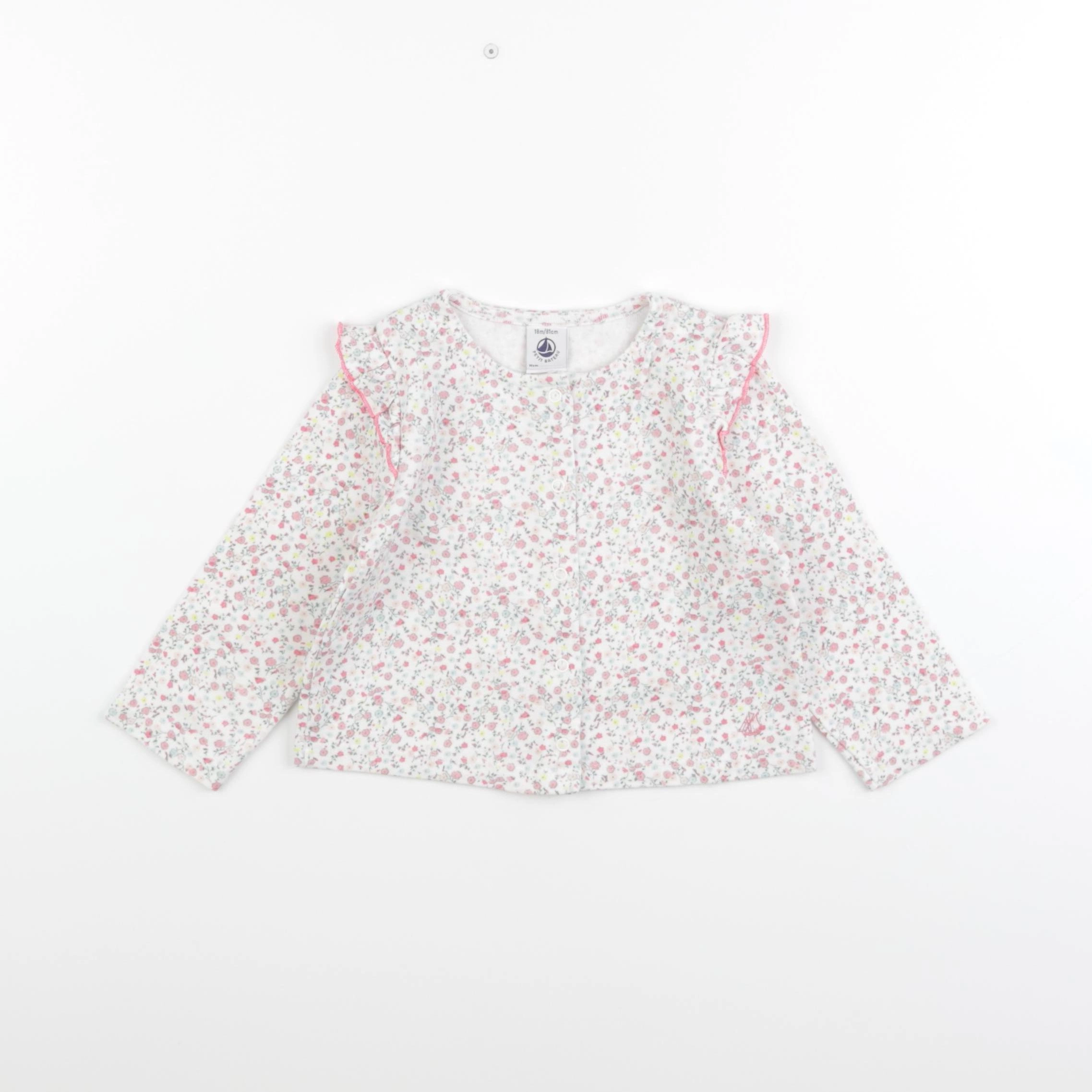 Petit Bateau - sweat rose - 18 mois