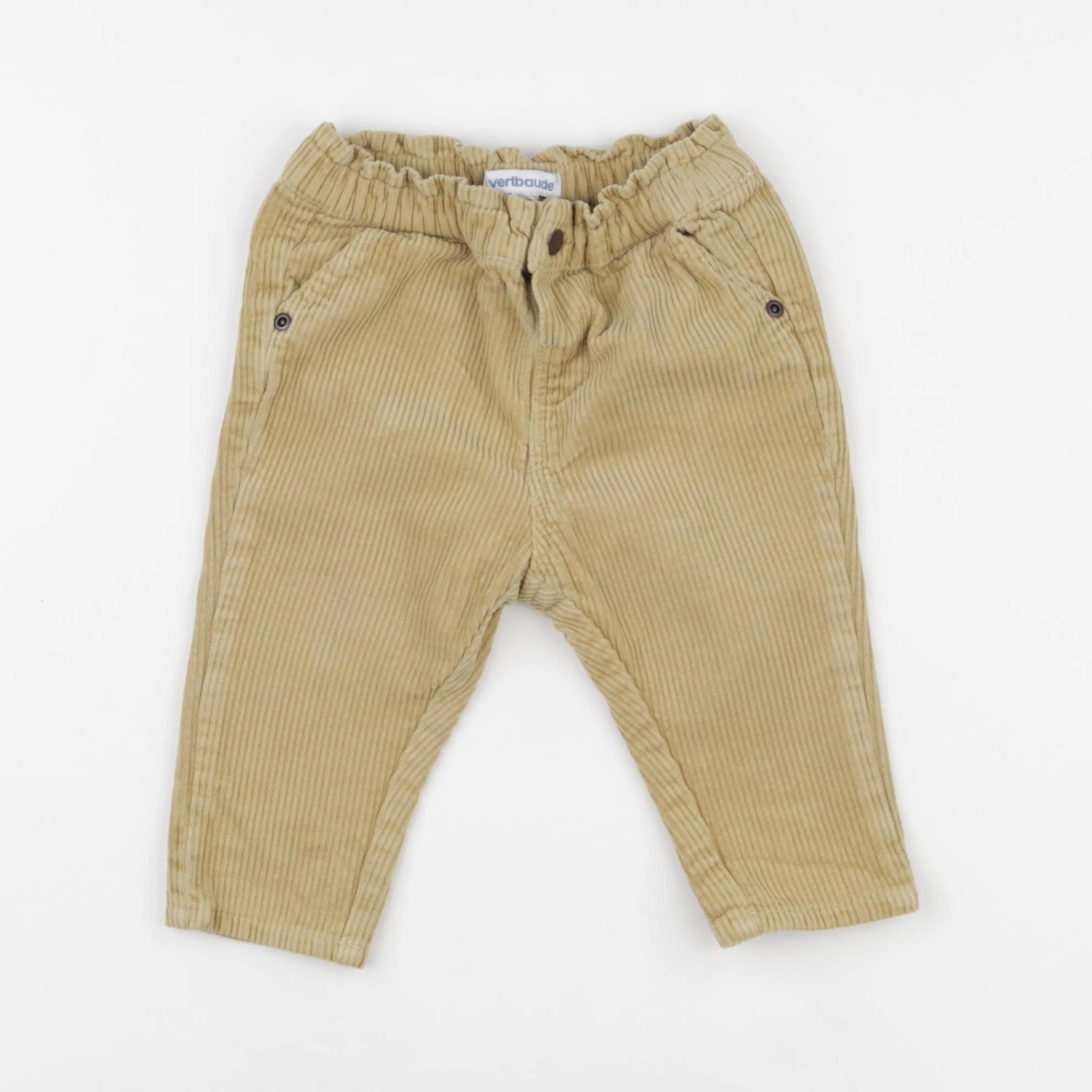 Vertbaudet - pantalon jaune - 9 mois