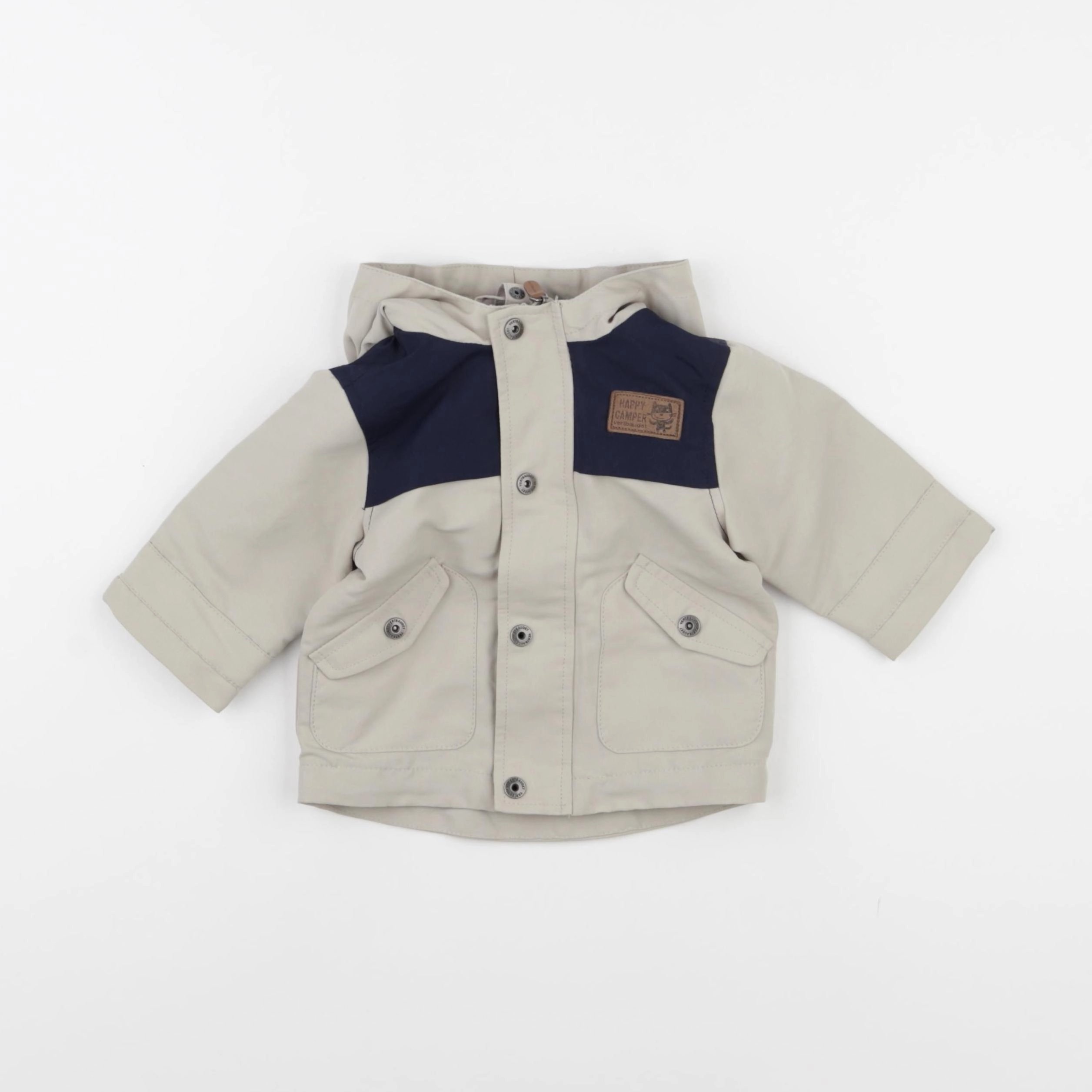 Vertbaudet - imperméable beige - 9 mois